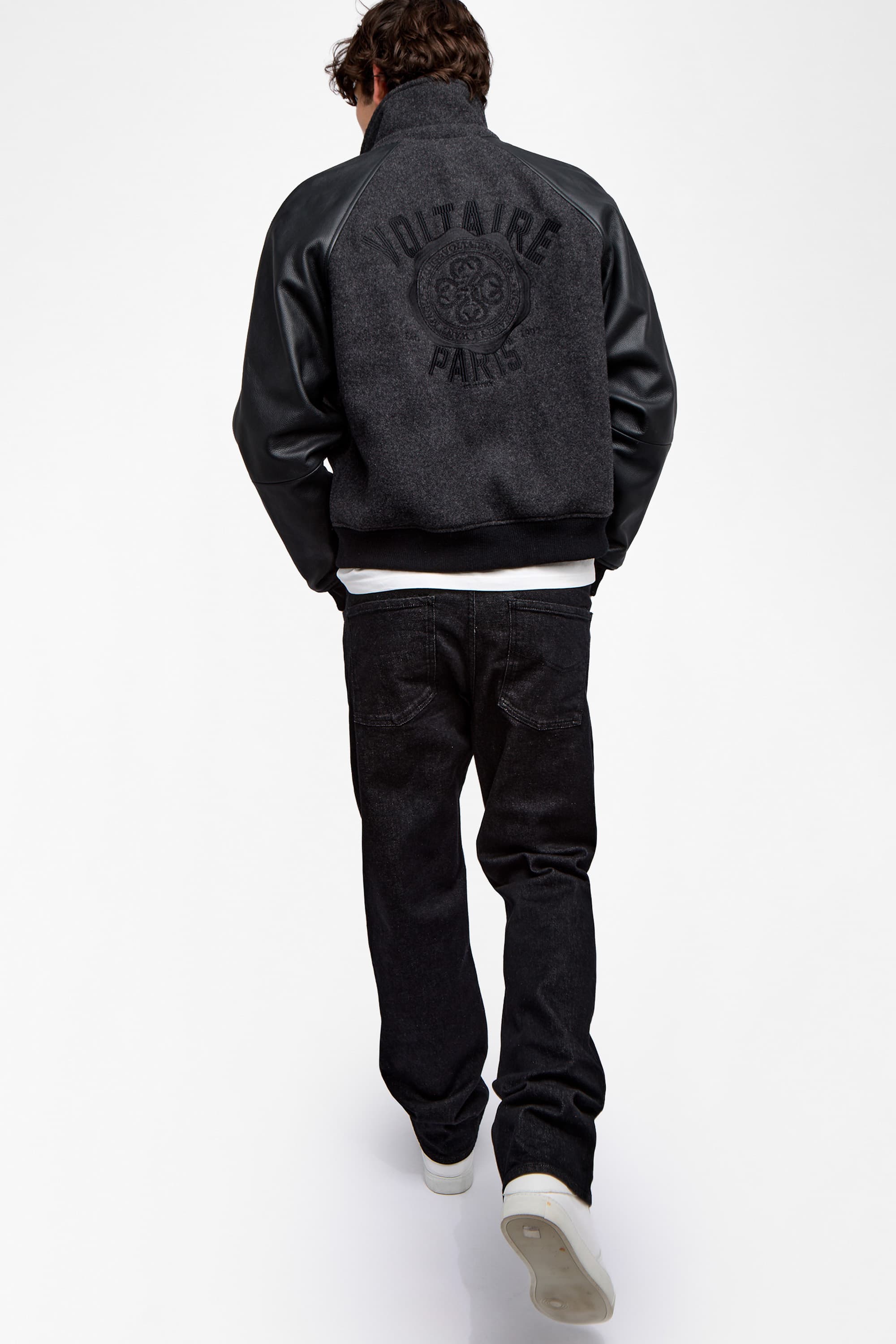 Benjy Leather Wool Jacket