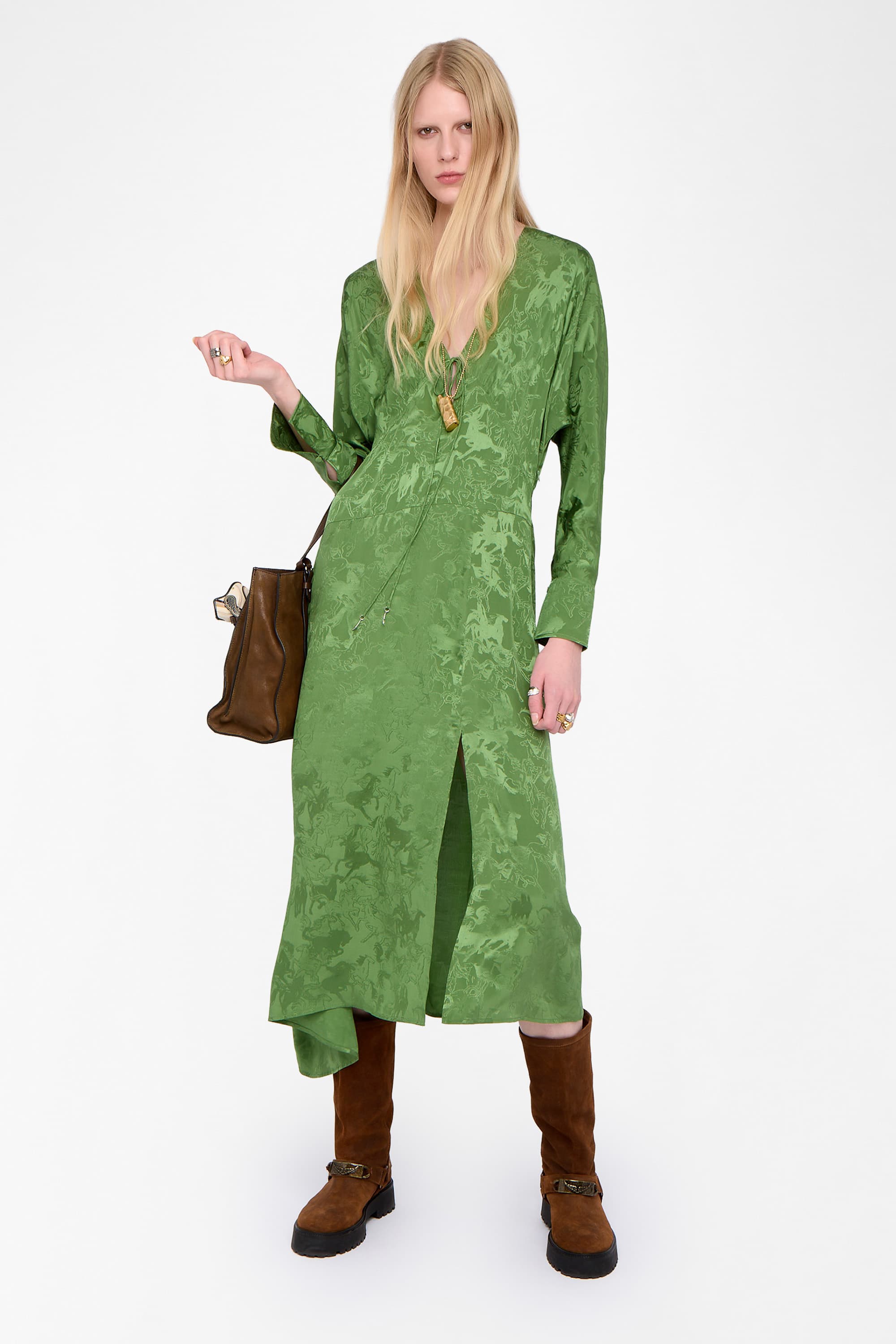 Rouna Horses Silk Dress