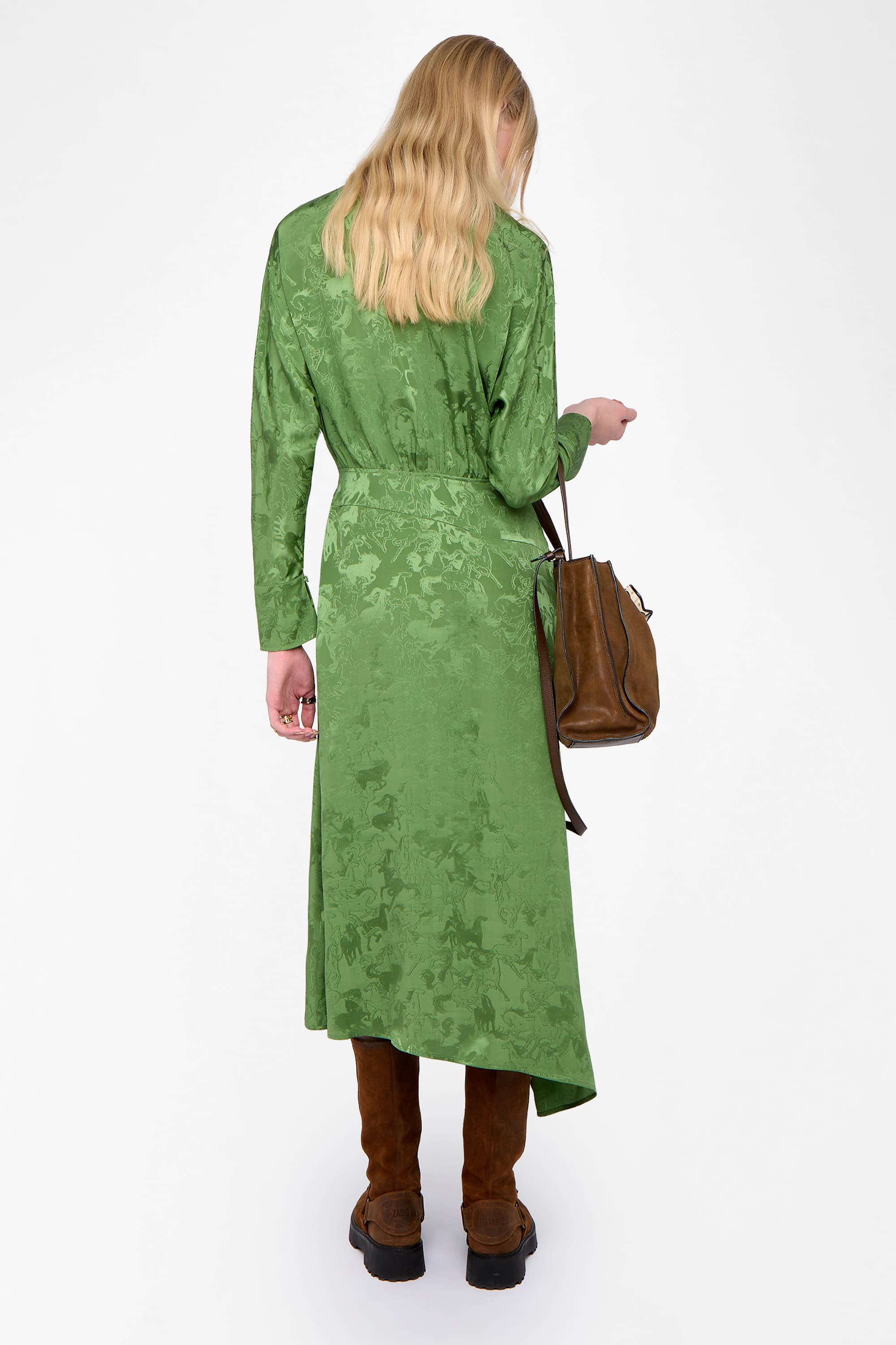 Rouna Horses Silk Dress