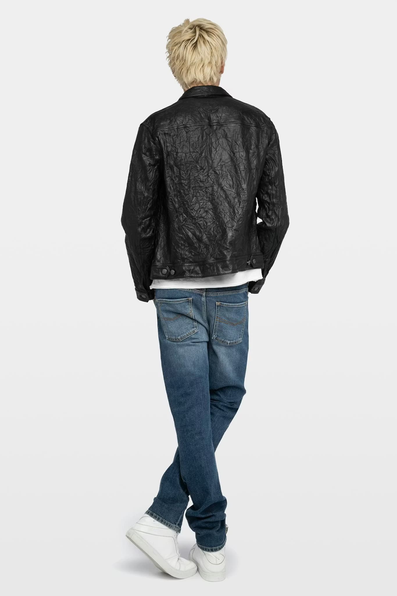 Base Crinkle Leather Jacket