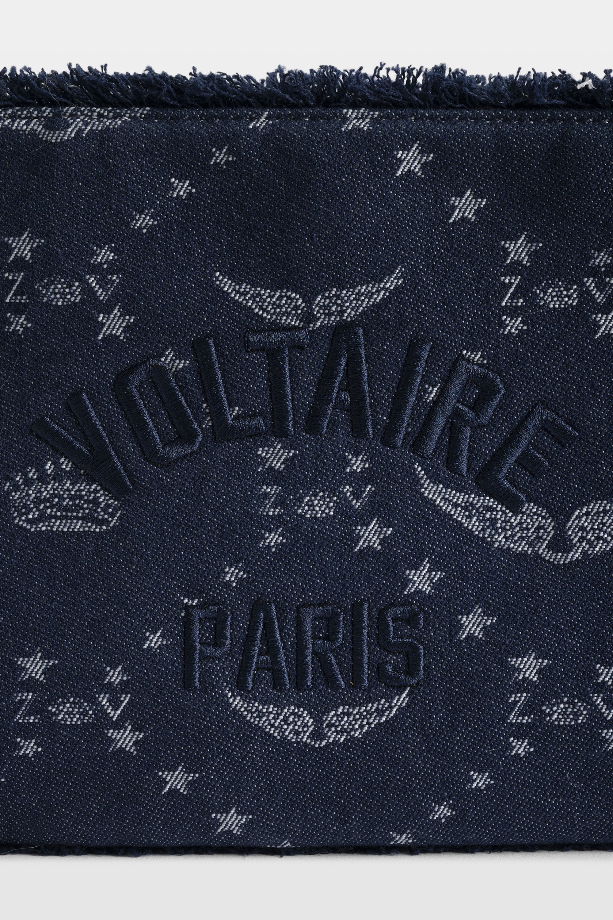 Angel Denim Monogram Clutch