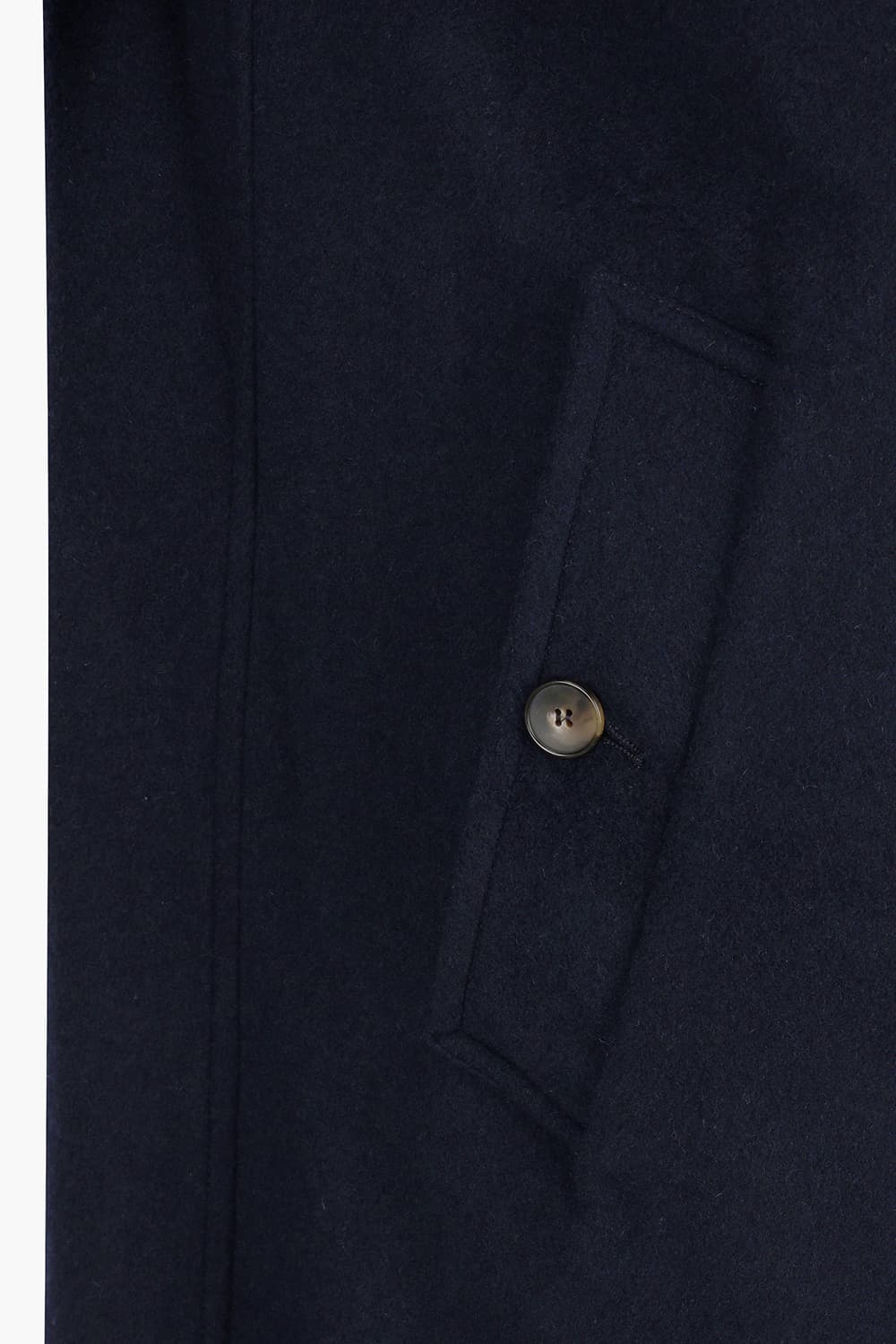 울 & 코튼 리버시블 발마칸 803 네이비 롱 코트