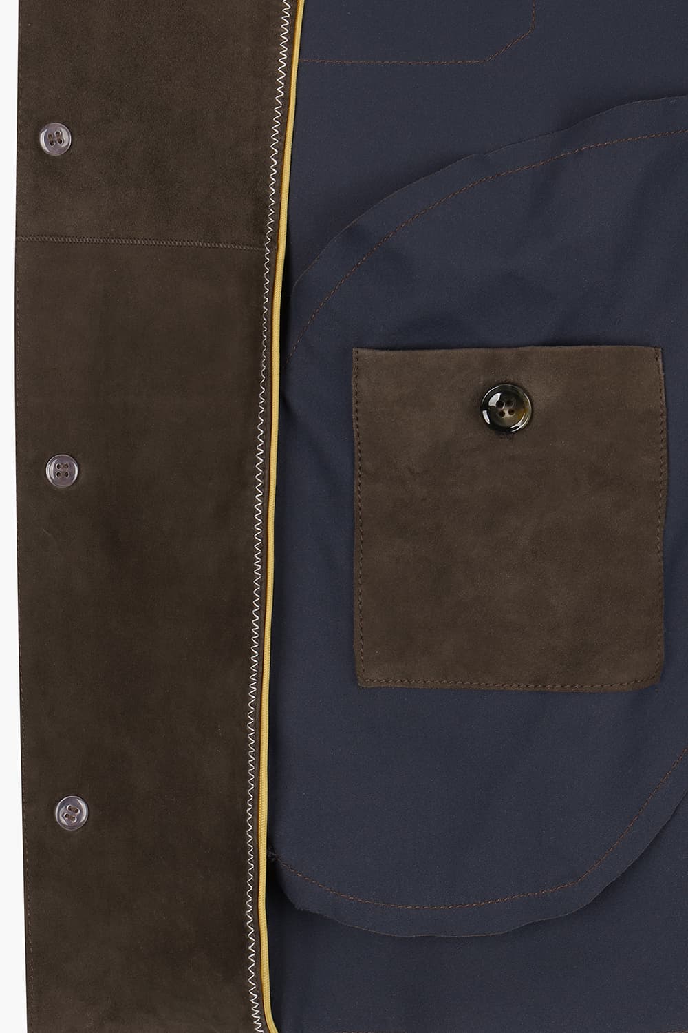 램스킨 스웨이드 플랩포켓 셔츠형 102 다크브라운 캐주얼 자켓