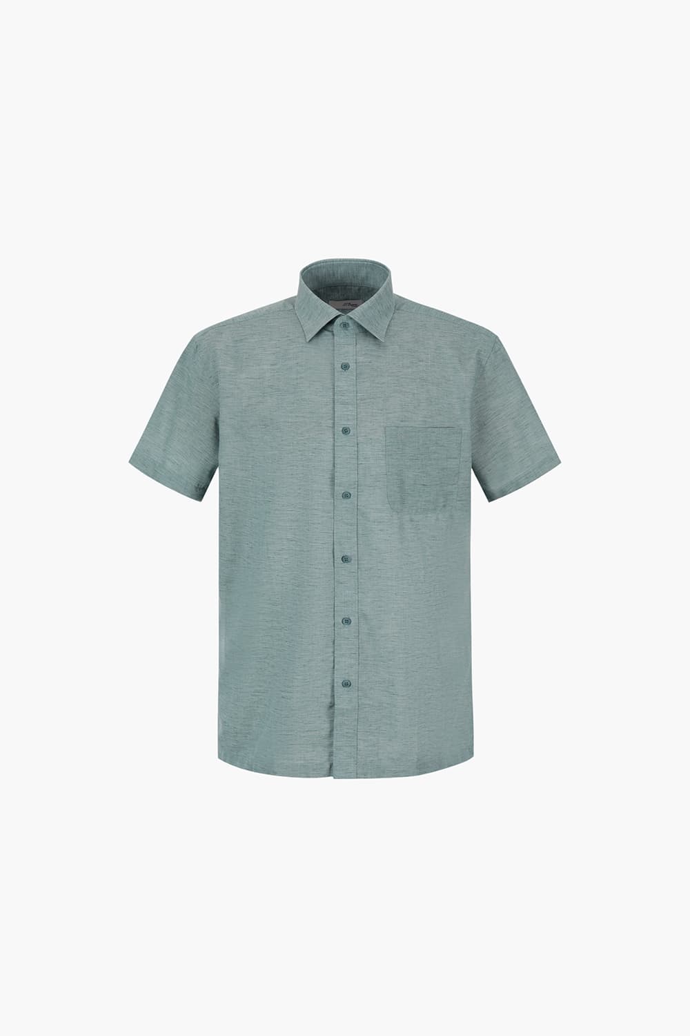 린넨 믹스 704 비즈니스 반팔 셔츠 그린 SE5MM12HS704SGE