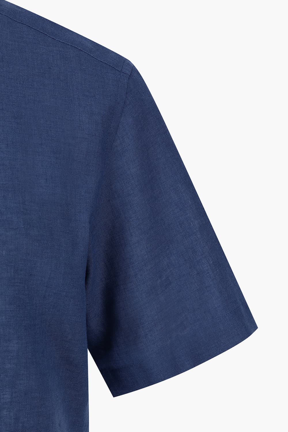 린넨 믹스 솔리드 757 컴포터블 반팔 셔츠 블루 SE4MM22HS757SBU