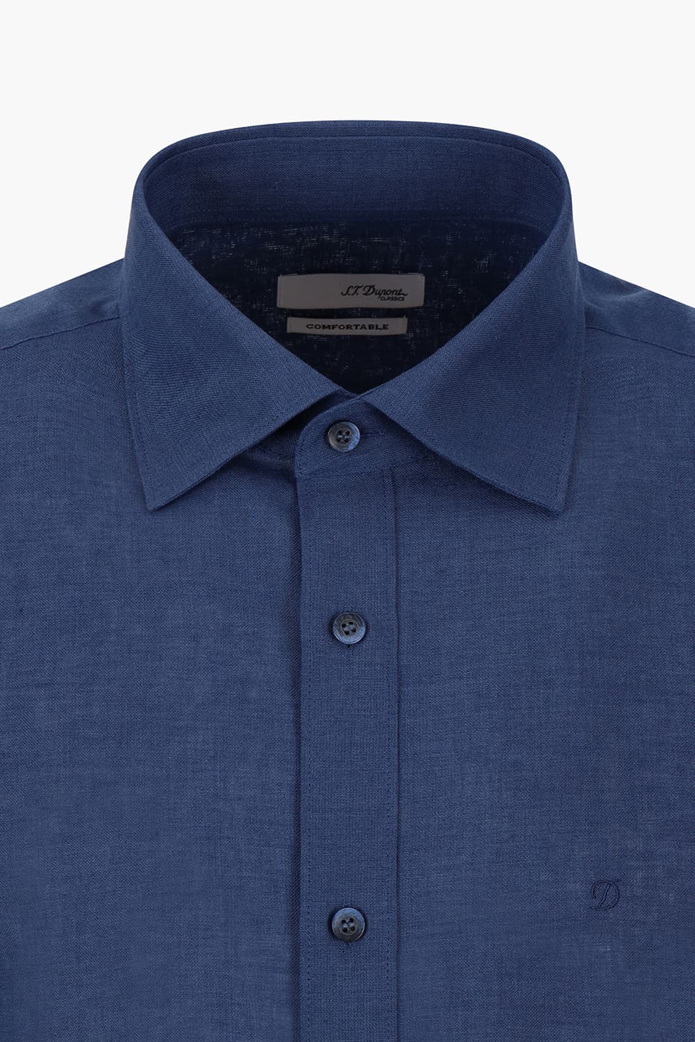 린넨 믹스 솔리드 757 컴포터블 반팔 셔츠 블루 SE4MM22HS757SBU