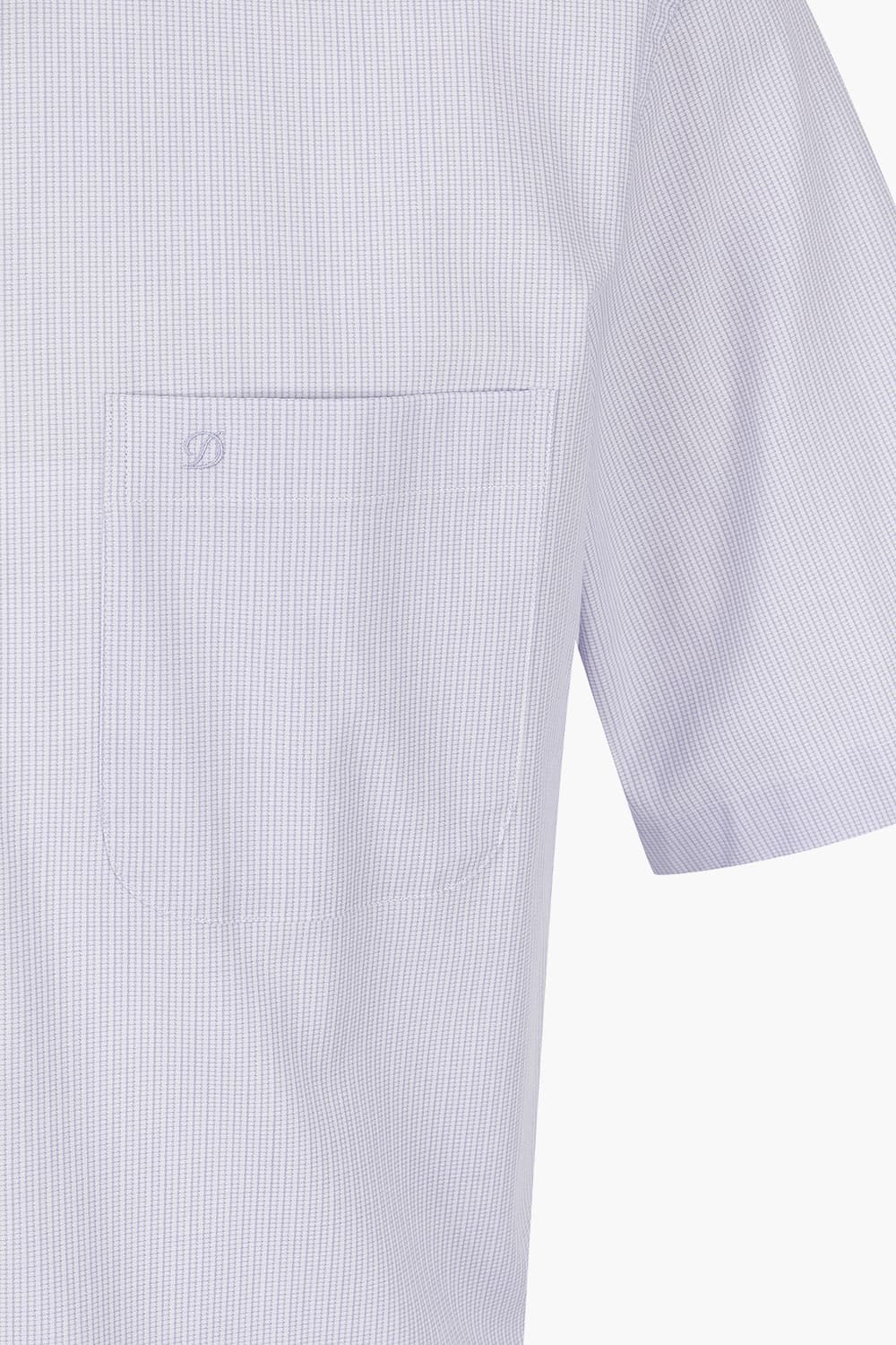 체크 도비 배색 105 비즈니스 반팔 셔츠 핑크 SE4MM11HS105SPU