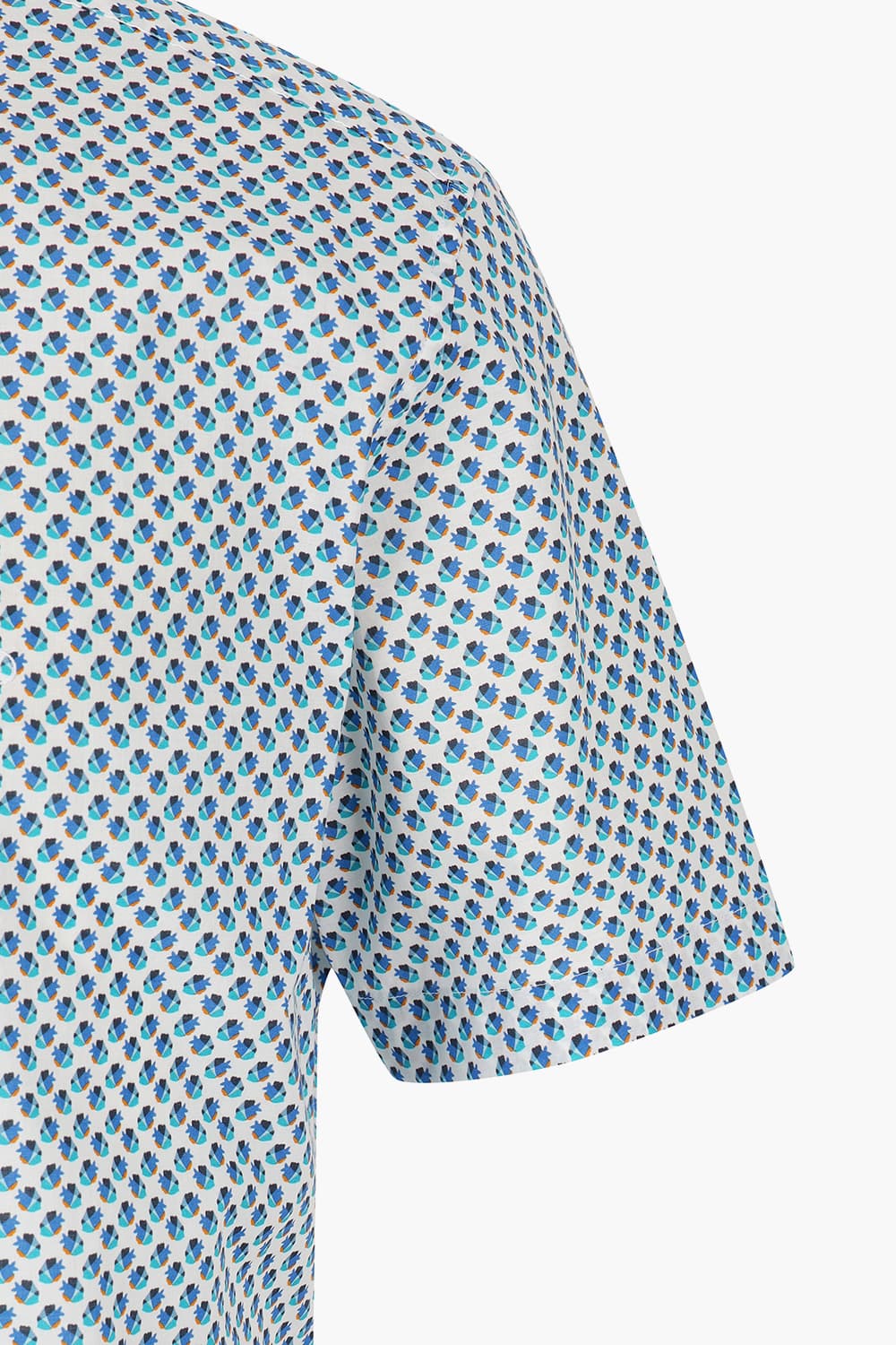 피쉬 프린트 316 컴포터블 반팔 셔츠 블루 SE4MM21HS316SBU