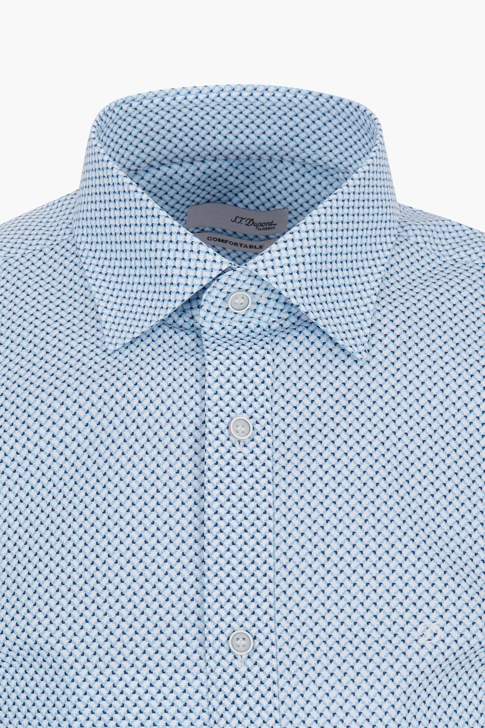 지오메트릭 프린트 761 컴포터블 반팔 셔츠 블루 SE4MM22HS761SBU