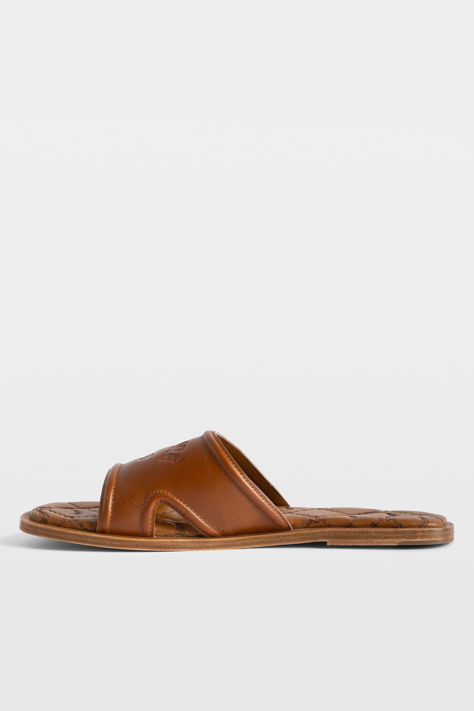 Monogram Leather Mules