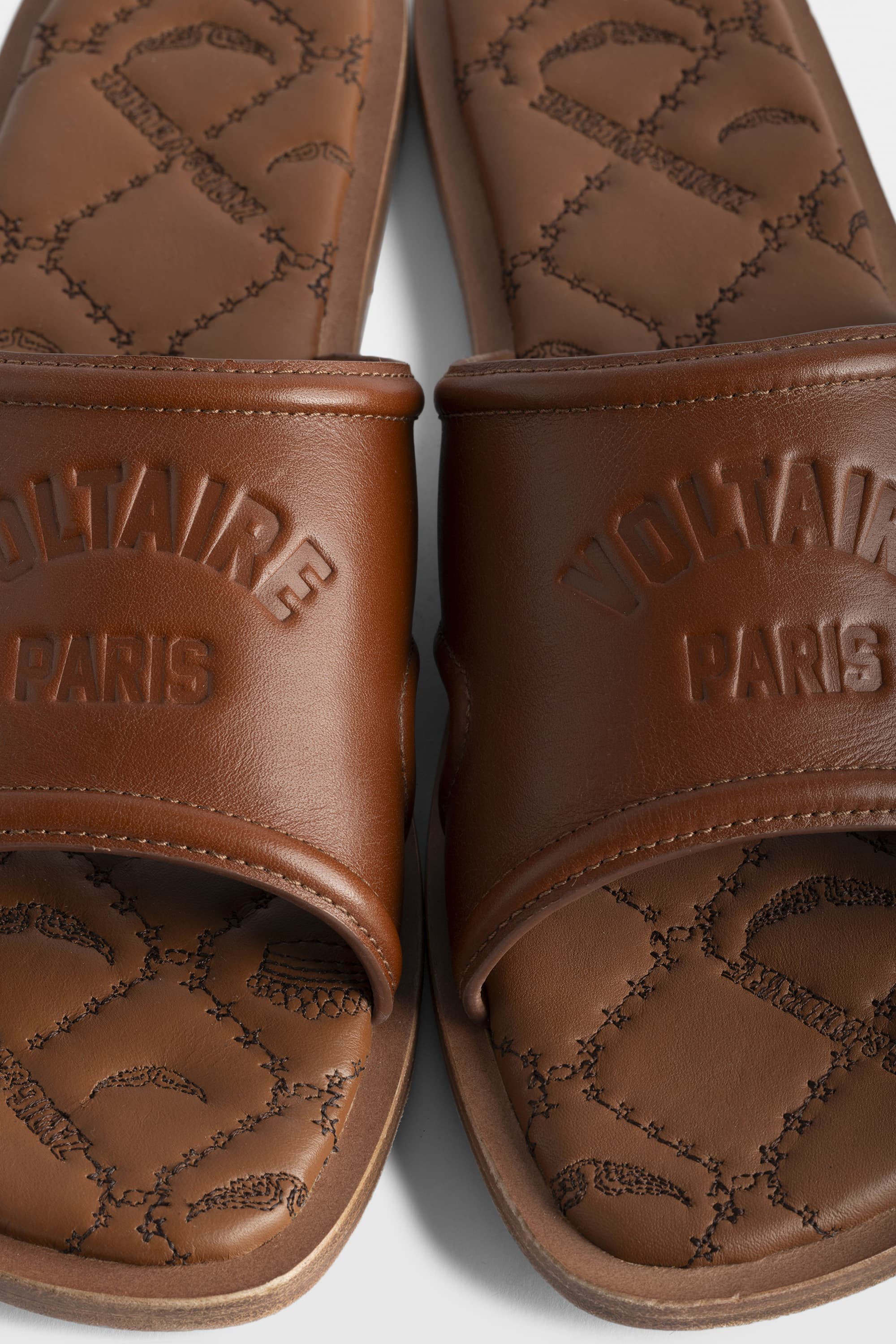 Monogram Leather Mules