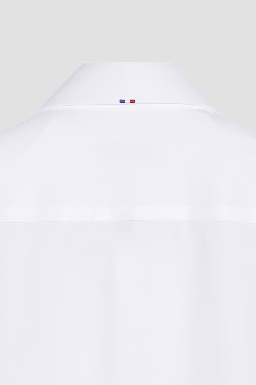 스트레치 삼색바 자수 302 컴포터블 반팔 셔츠 화이트 SE6MM21HS302SWH