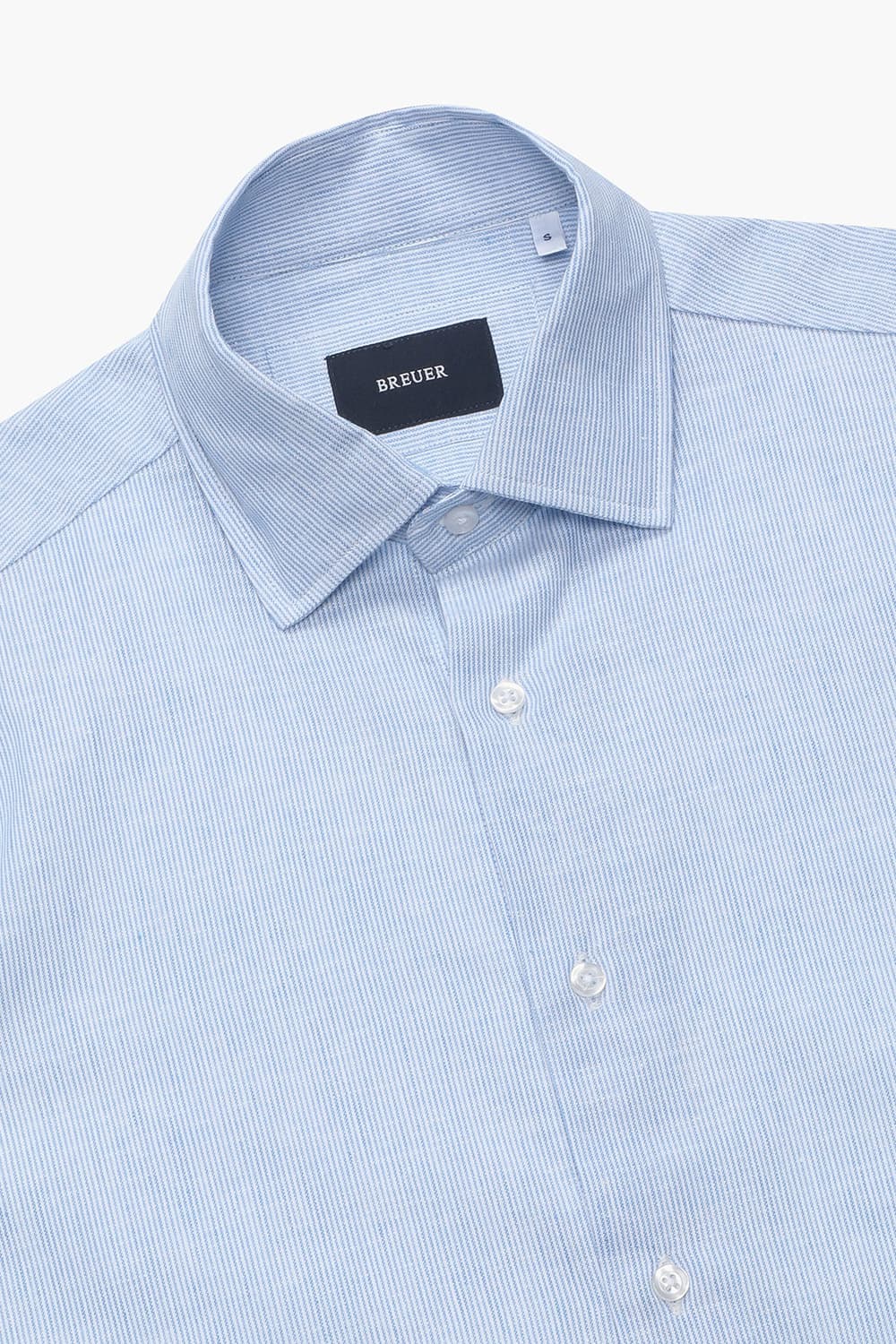 린넨 혼방 스트라이프 802 라이트블루 셔츠