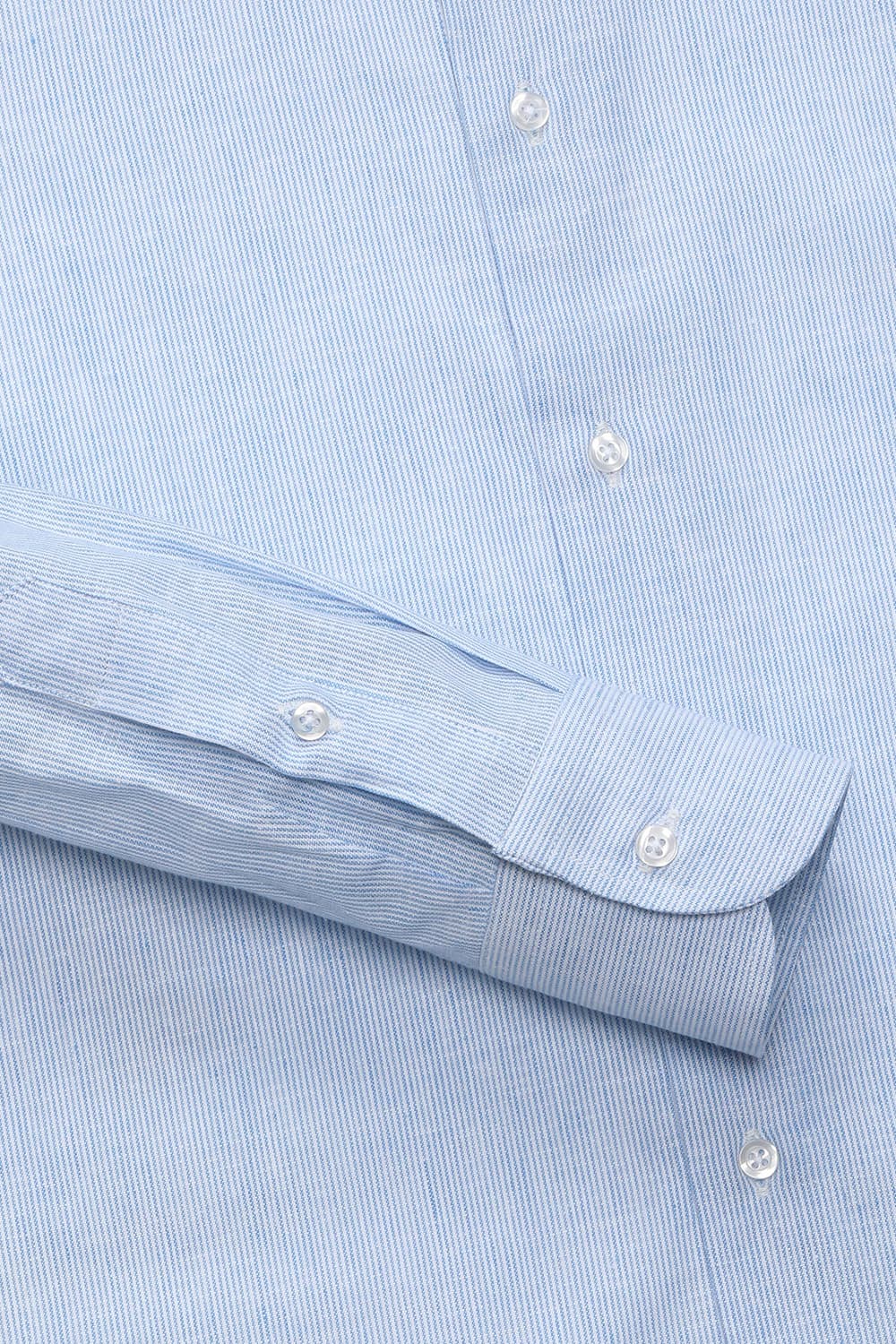 린넨 혼방 스트라이프 802 라이트블루 셔츠