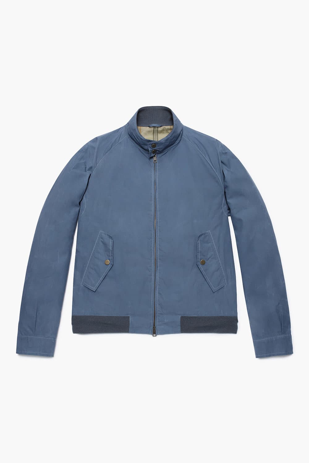 왁스 코튼 베이직 블루종 블루 점퍼