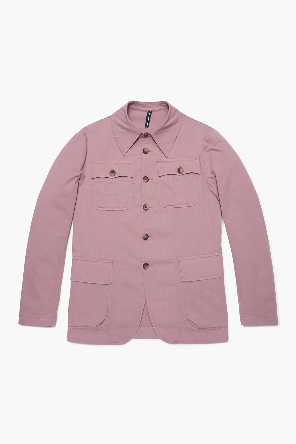 코튼 빅버튼 포켓 901 핑크 하프 코트