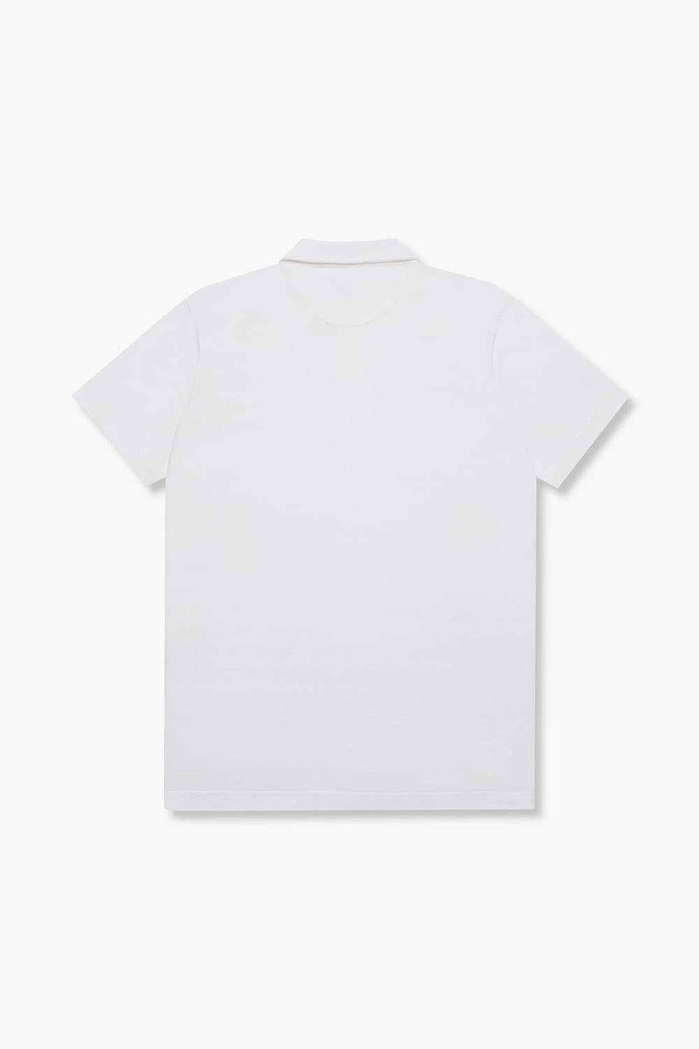 코튼 버튼 다운 포켓 501 화이트 반소매 티셔츠