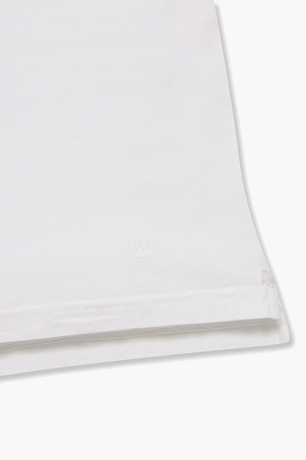 코튼 버튼 다운 포켓 501 화이트 반소매 티셔츠