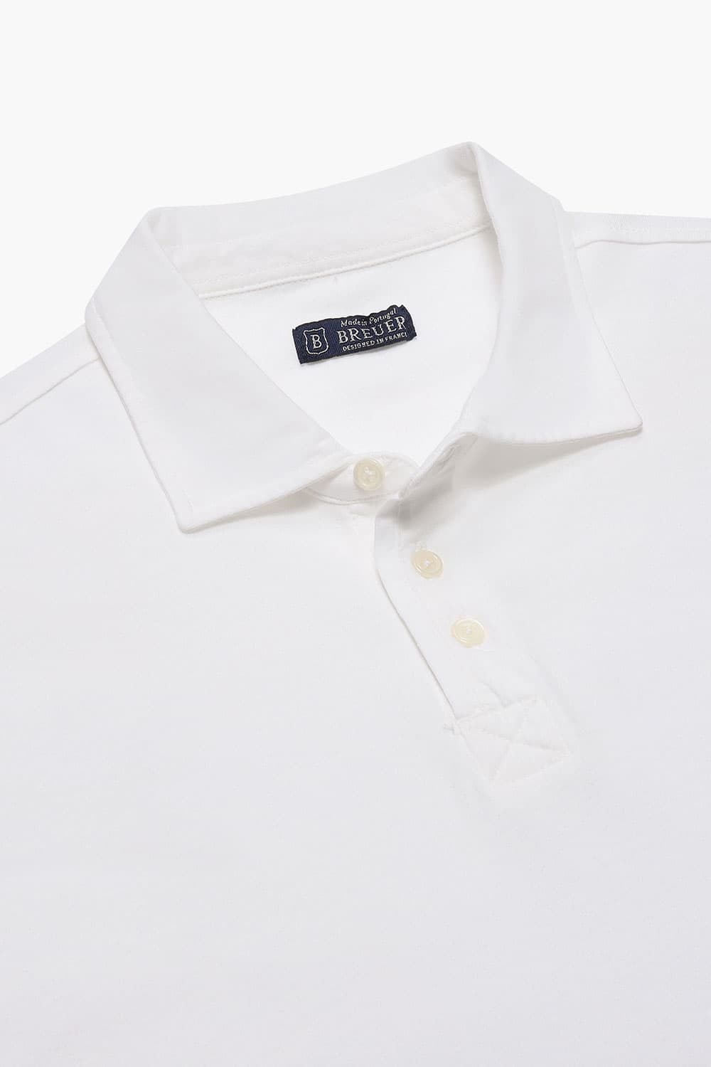 코튼 버튼 다운 포켓 502 화이트 반소매 티셔츠