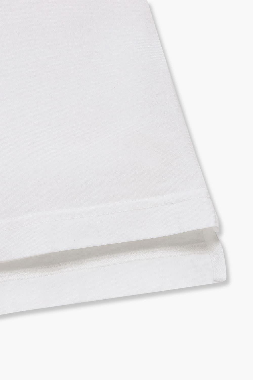 코튼 버튼 다운 포켓 502 화이트 반소매 티셔츠