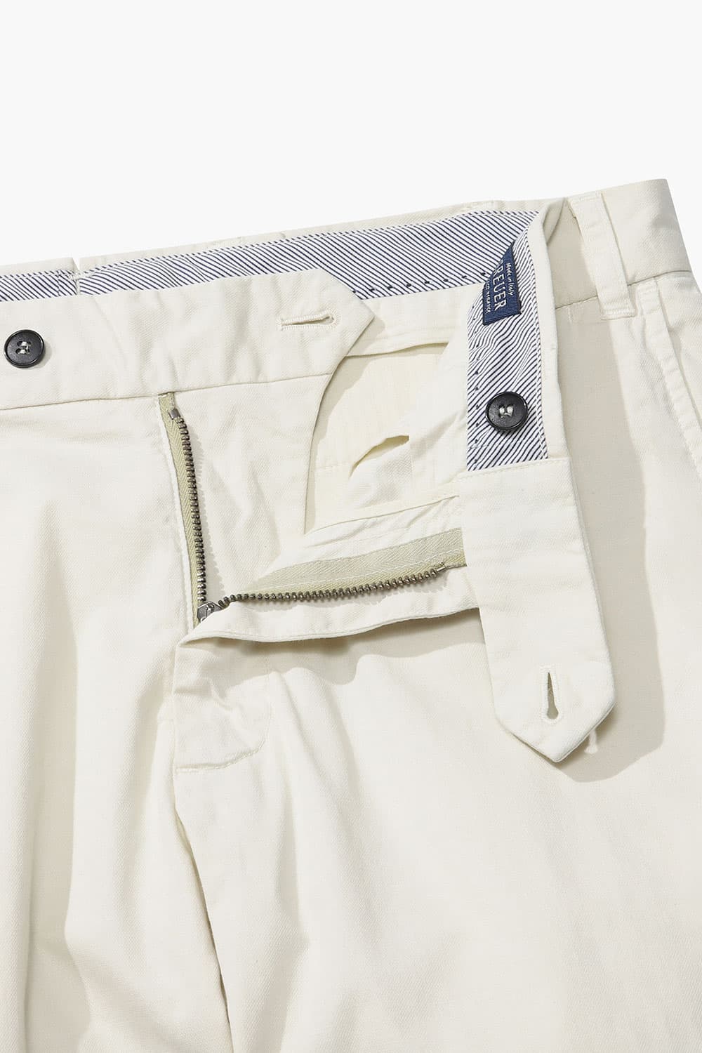 코튼 세미와이드 아이보리 팬츠