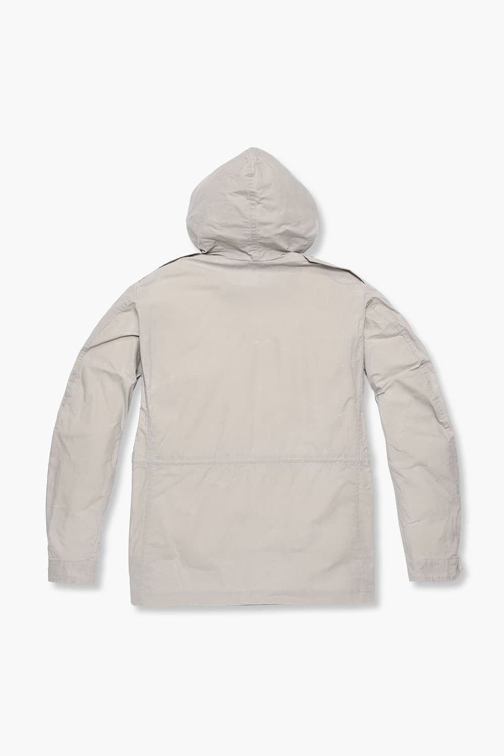 왁스 코튼 후드 804 라이트베이지 하프 코트