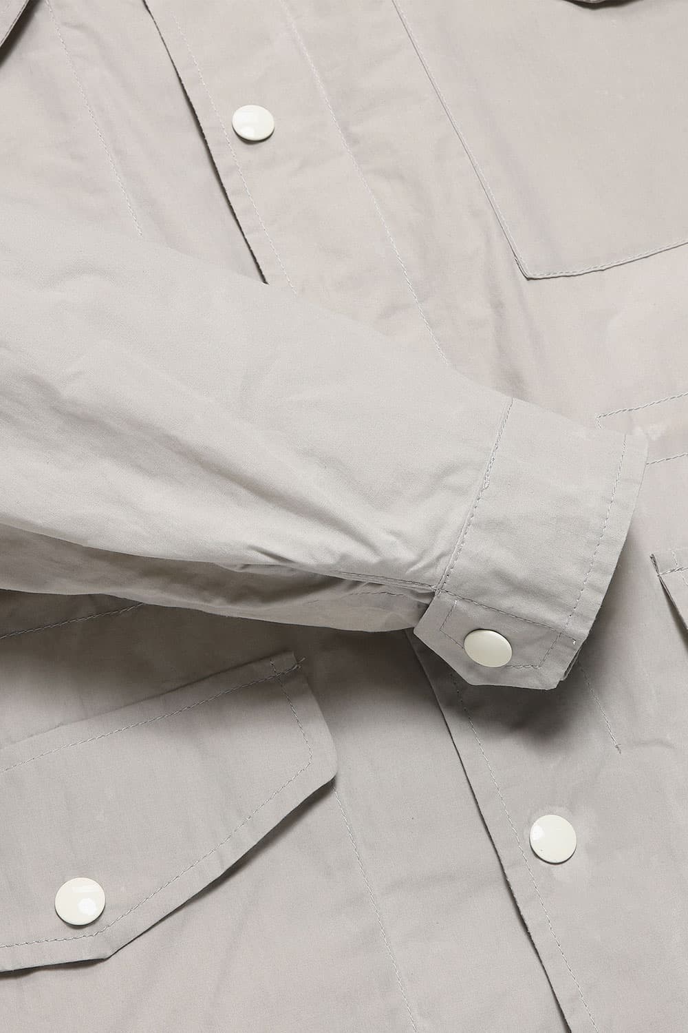 왁스 코튼 후드 804 라이트베이지 하프 코트