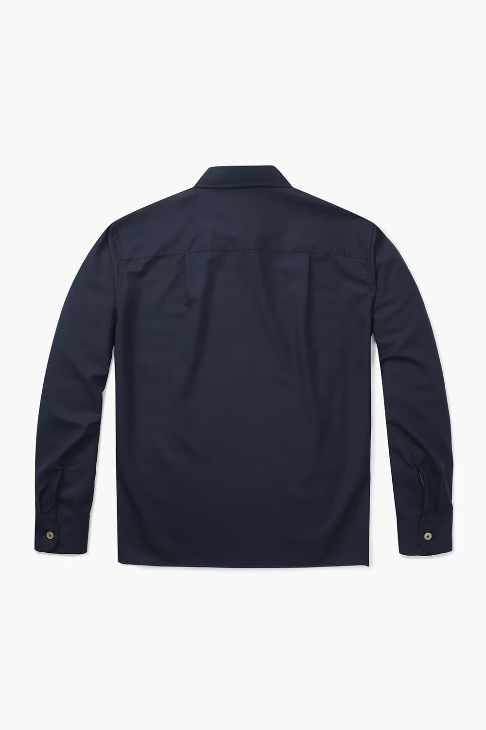 울 투 포켓 오버사이즈 셔츠 CH32 COLD NAV