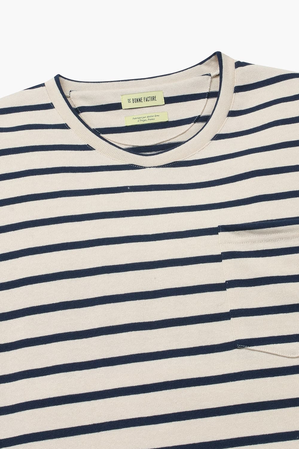 린넨 스트라이프 포켓 오버사이즈 반소매 티셔츠 TS21 HEAVY BST