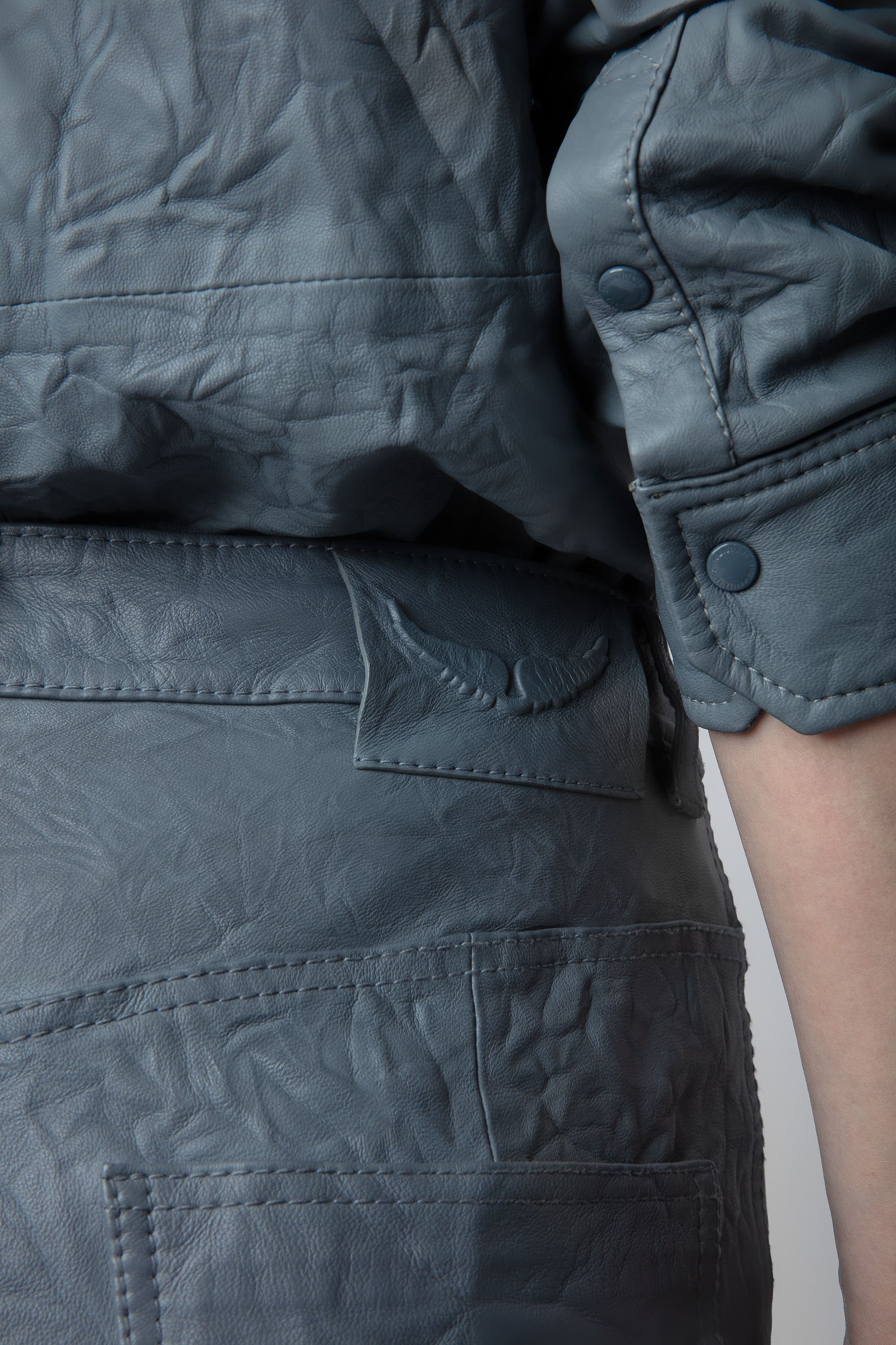 Pistol Crinkled Leather Pants