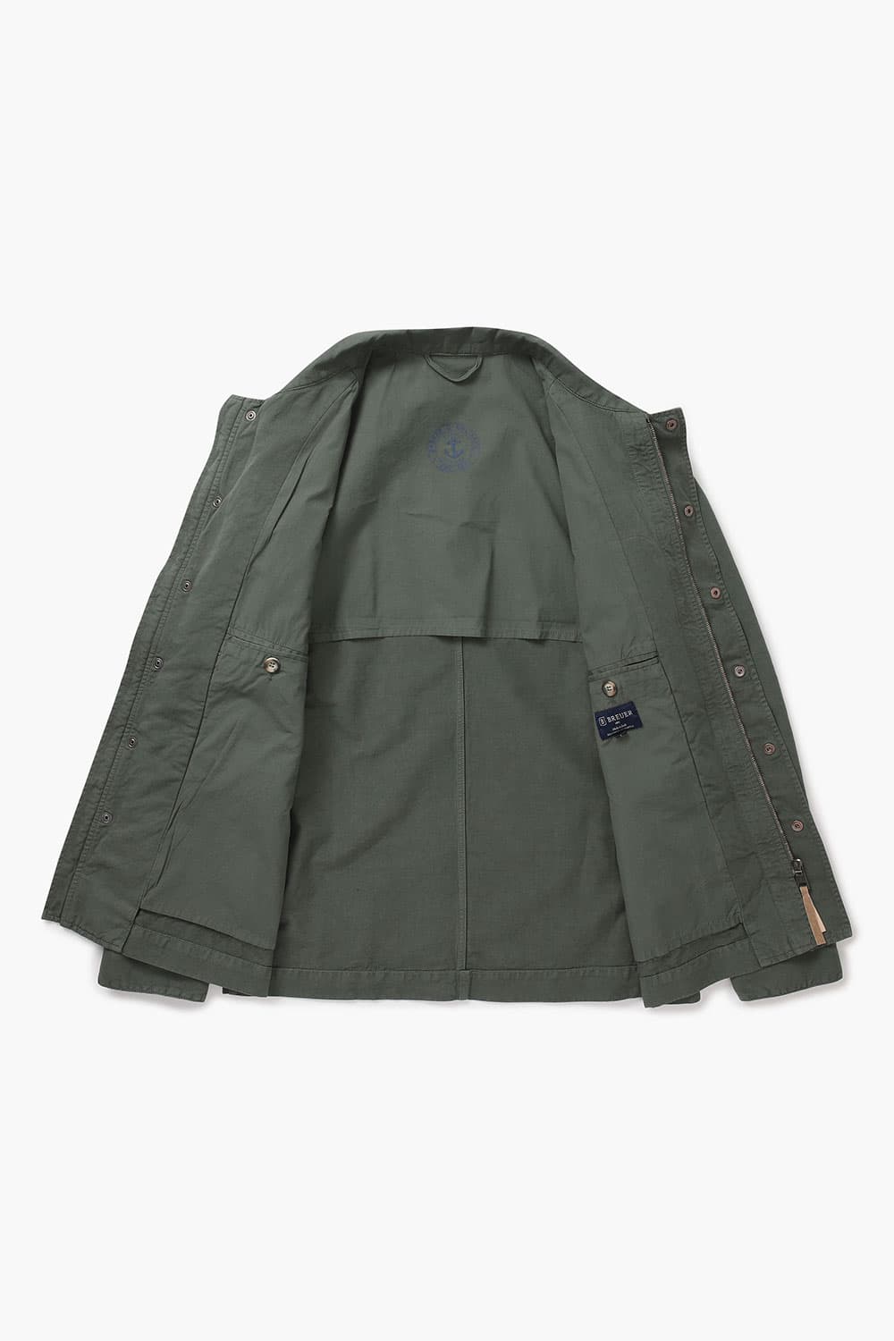 가먼트다잉 코튼린넨 사파리 필드자켓 다크카키 RE4SMBAOT105R77
