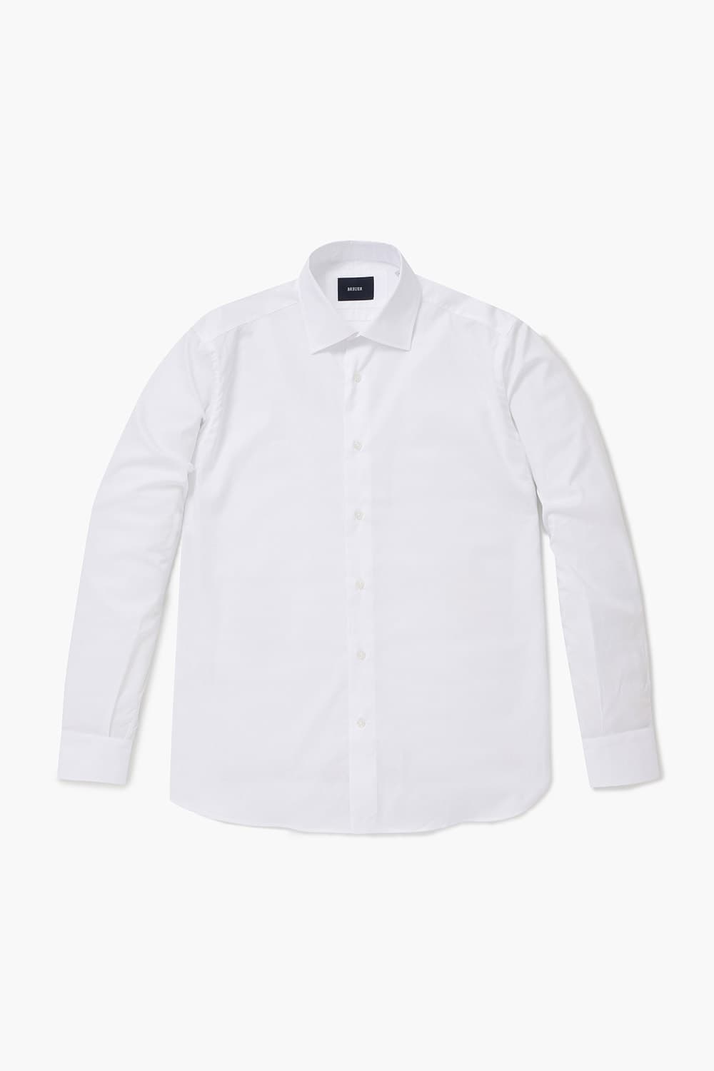 코튼 솔리드 도비 셔츠 화이트 RE4SMBASH801R01