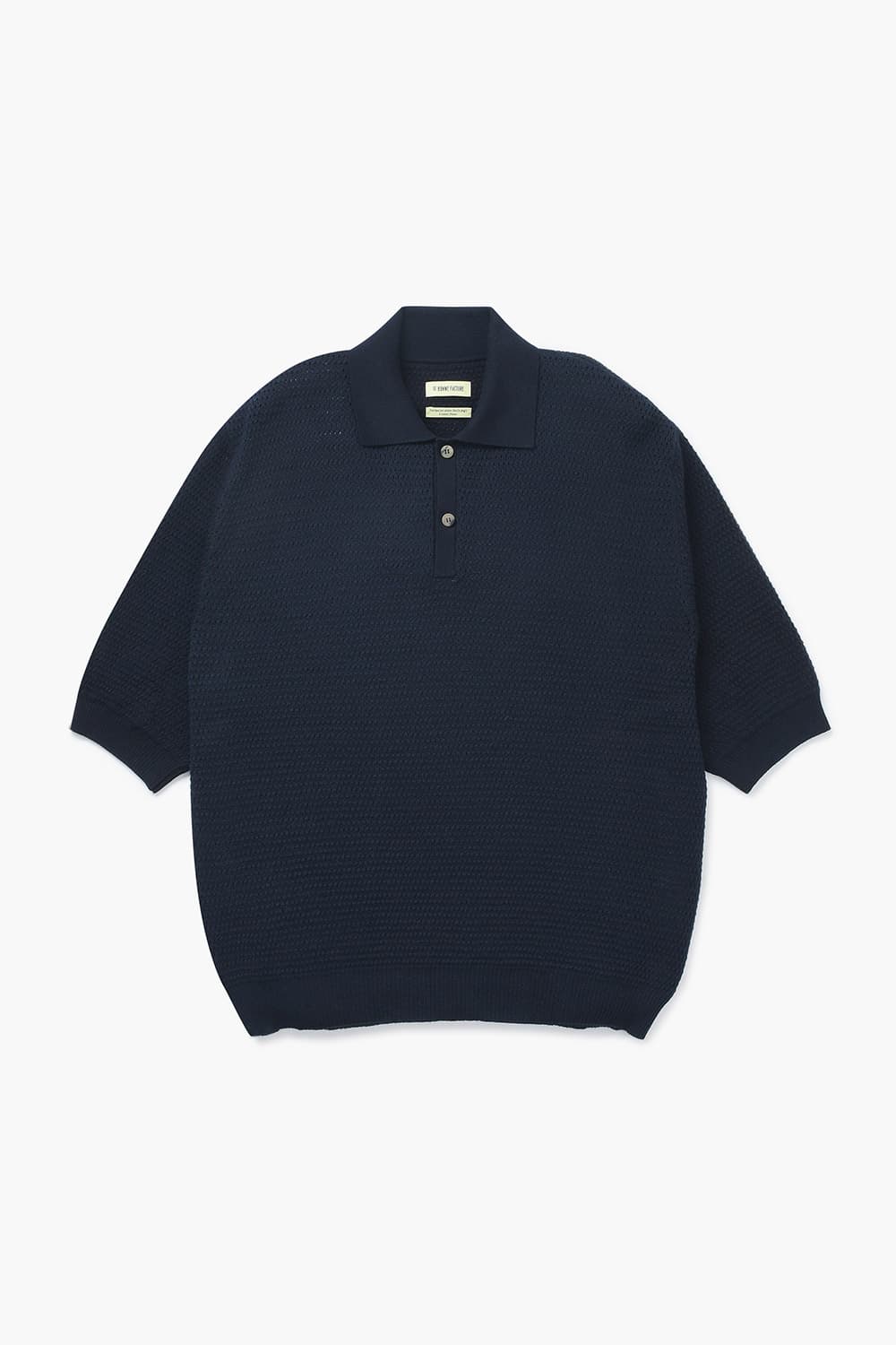 HONEYCOMB 코튼 폴로 반소매 니트 MA40 ORGANIC NAV