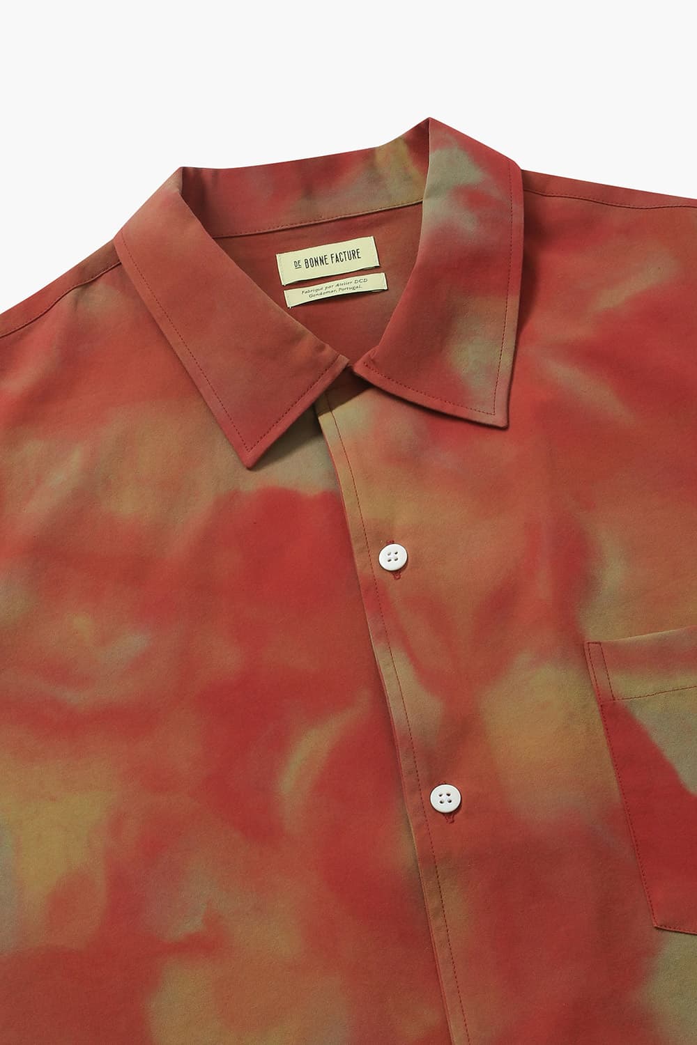 코튼 타이다이 캠프 카라 반소매 셔츠 CH27 TIE-DYE SNR