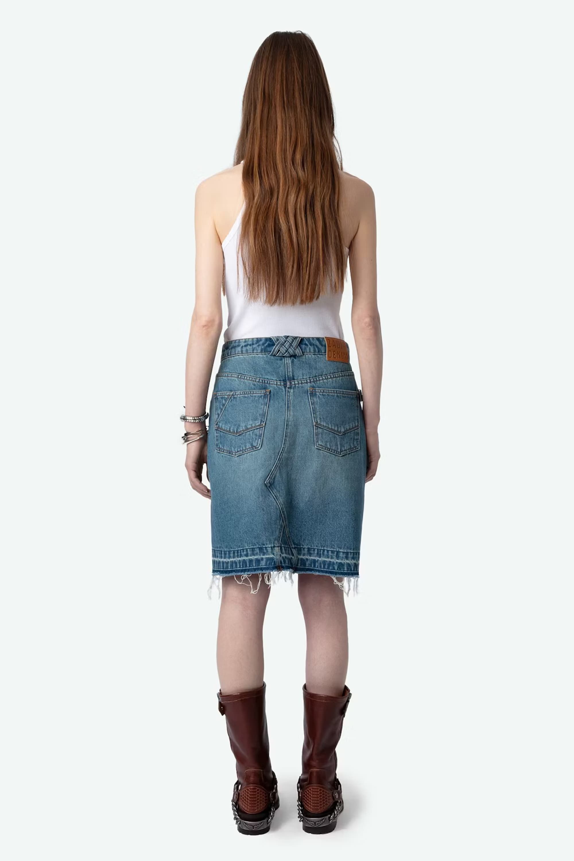 Jingle Denim Skirt