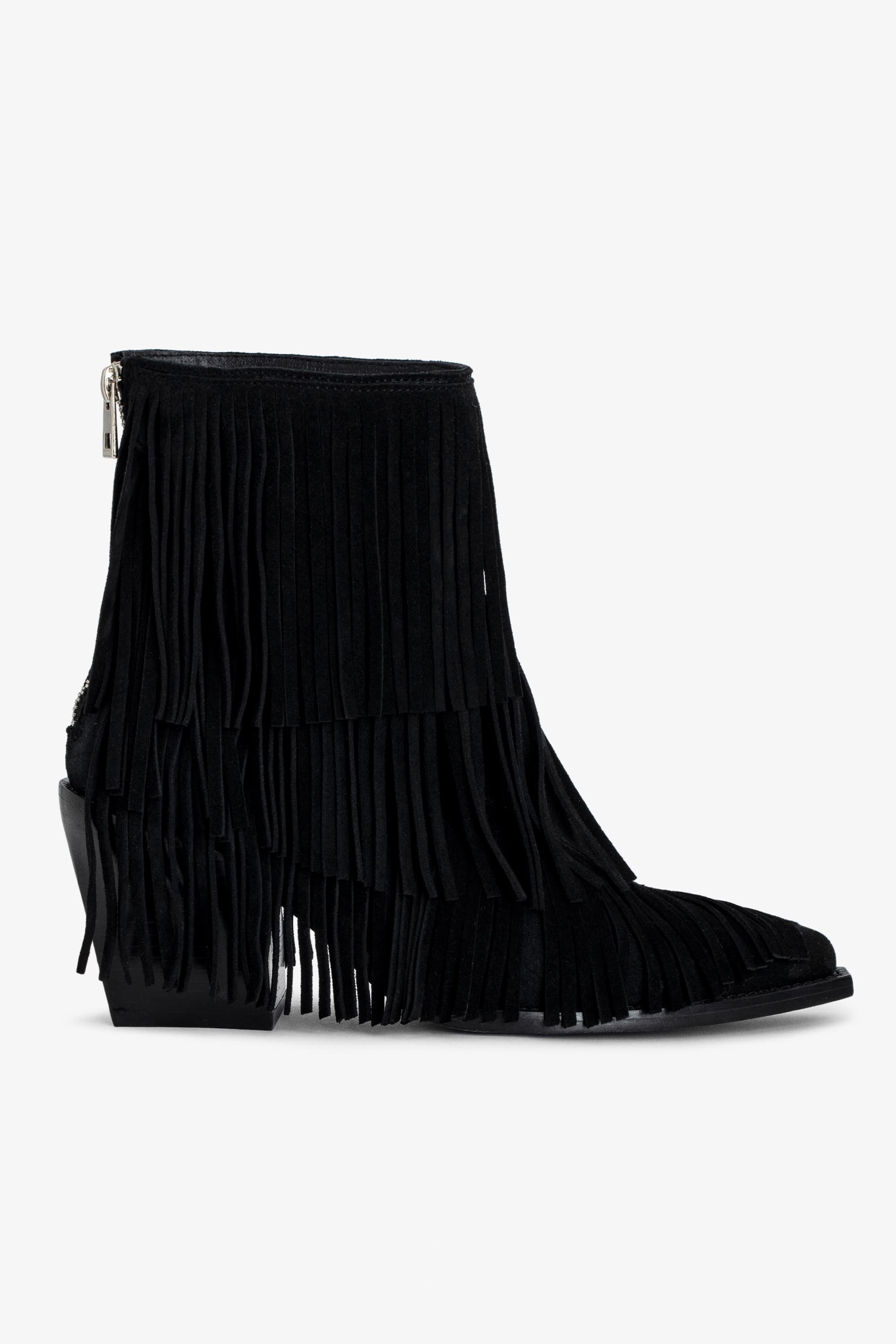 Cara Fringes Suede Ankle Boots