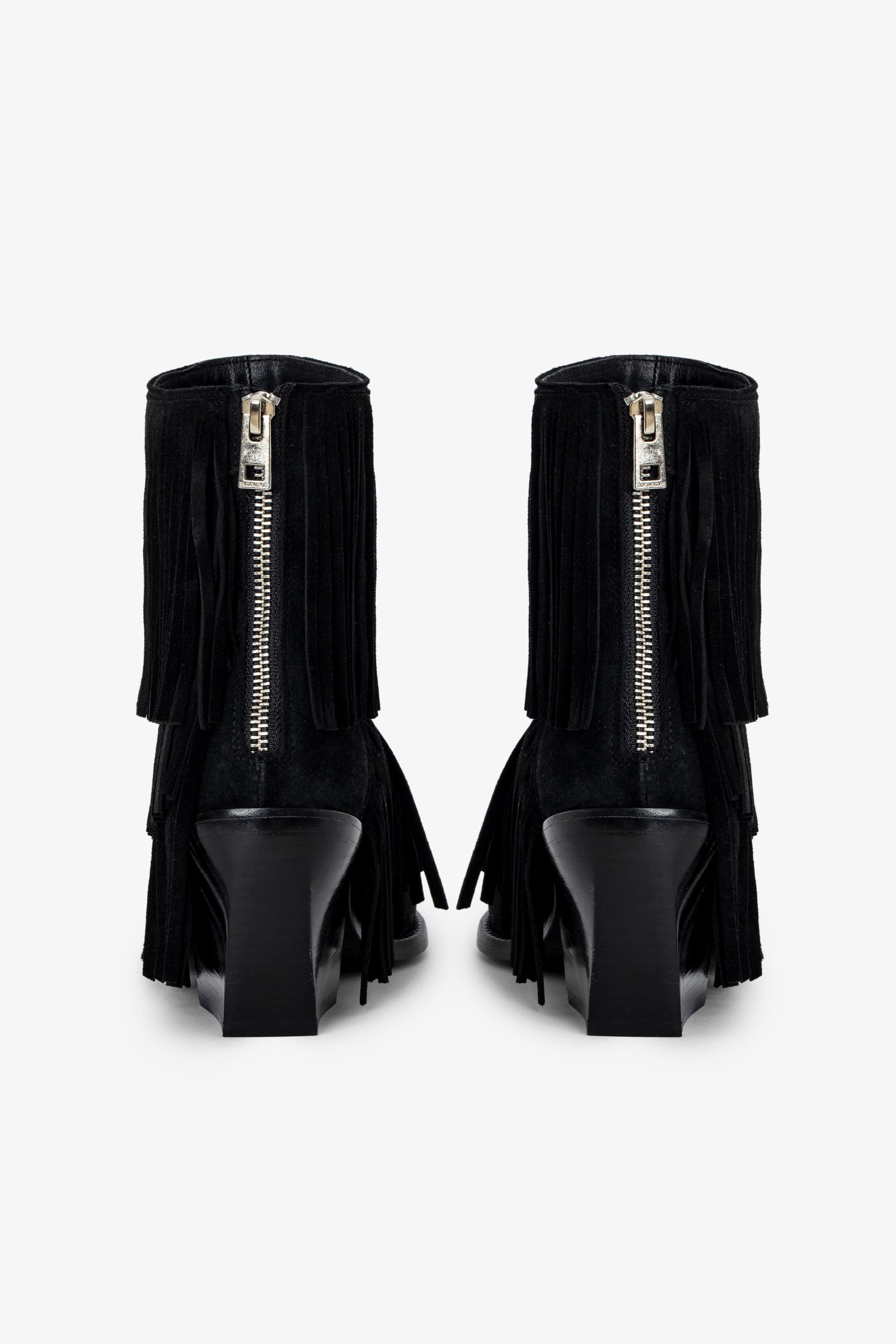 Cara Fringes Suede Ankle Boots