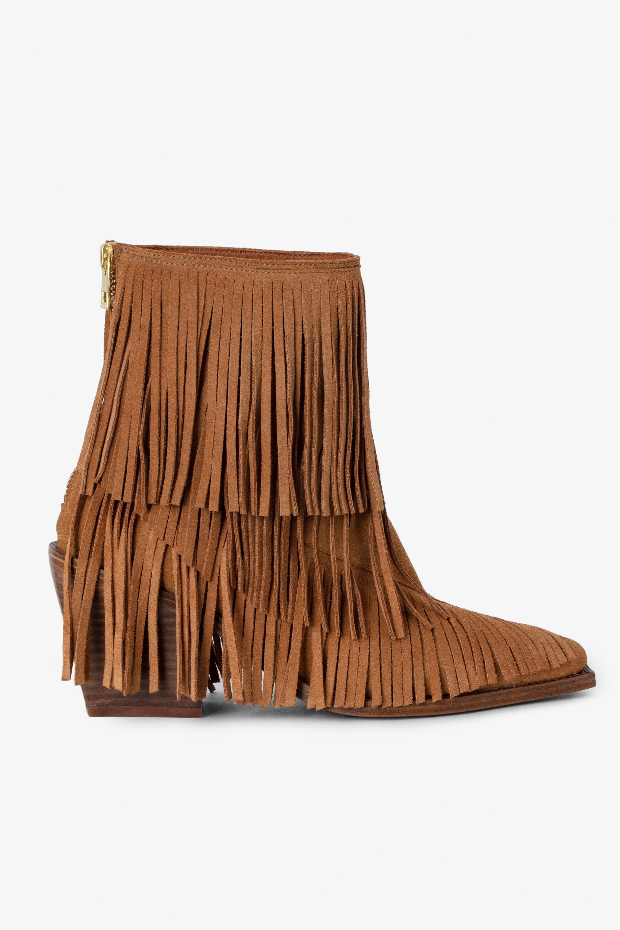 Cara Fringes Suede Ankle Boots