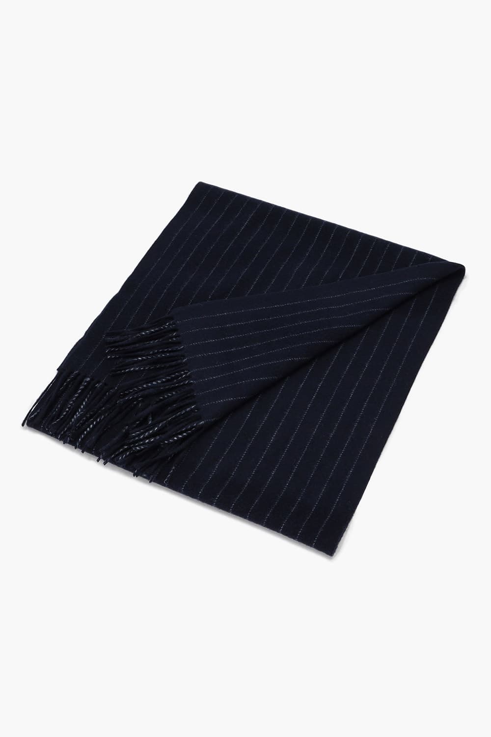 울 100 STRIPE WOOL 머플러 네이비 RE4FMBBSC102R65