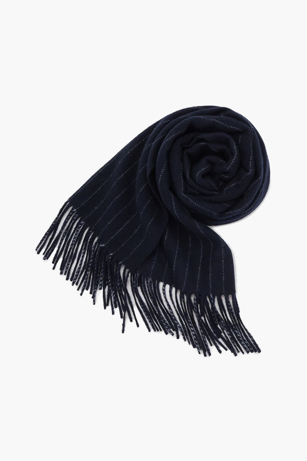 울 100 STRIPE WOOL 머플러 네이비 RE4FMBBSC102R65