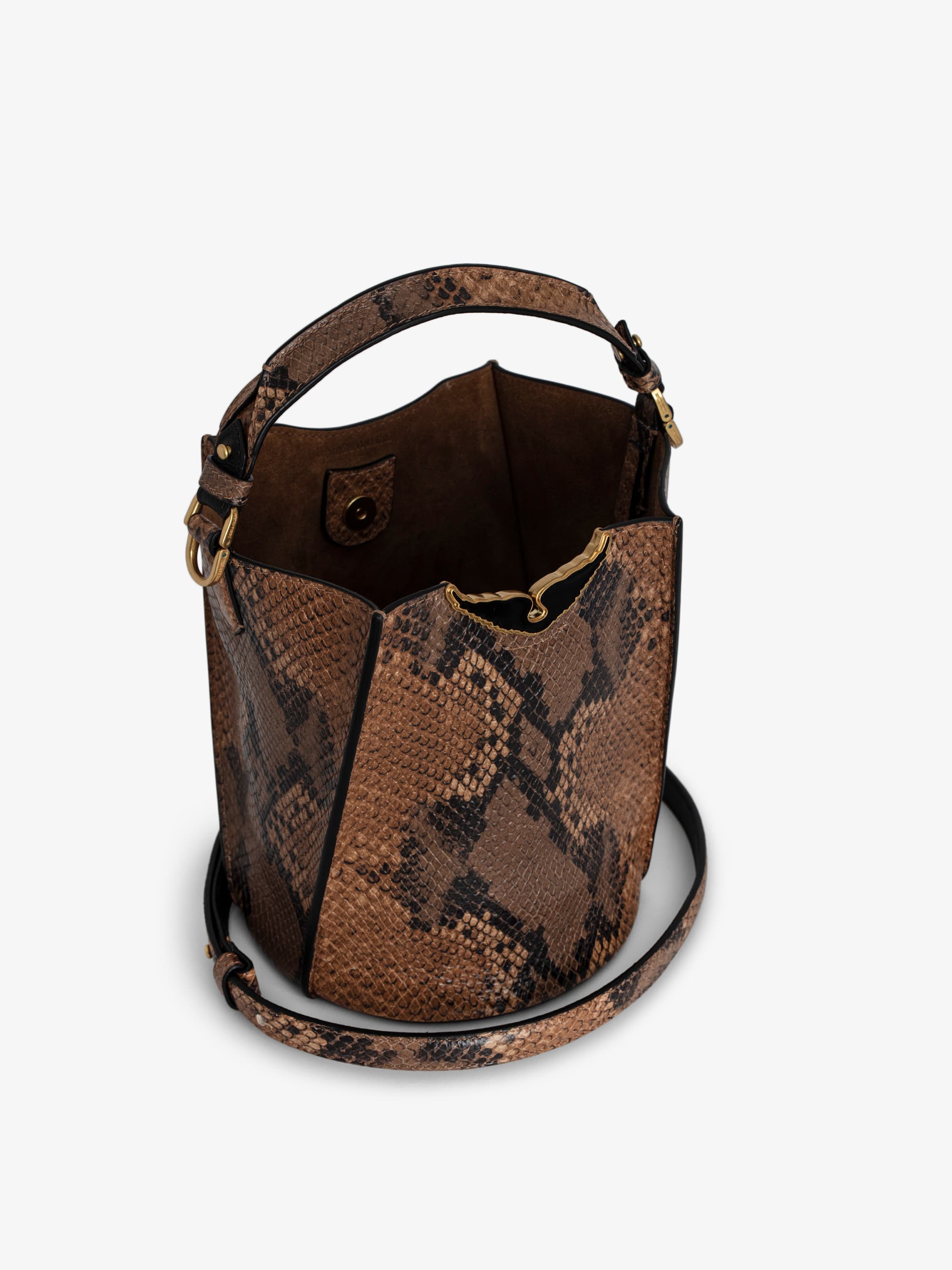 Borderline Python Bucket Bag