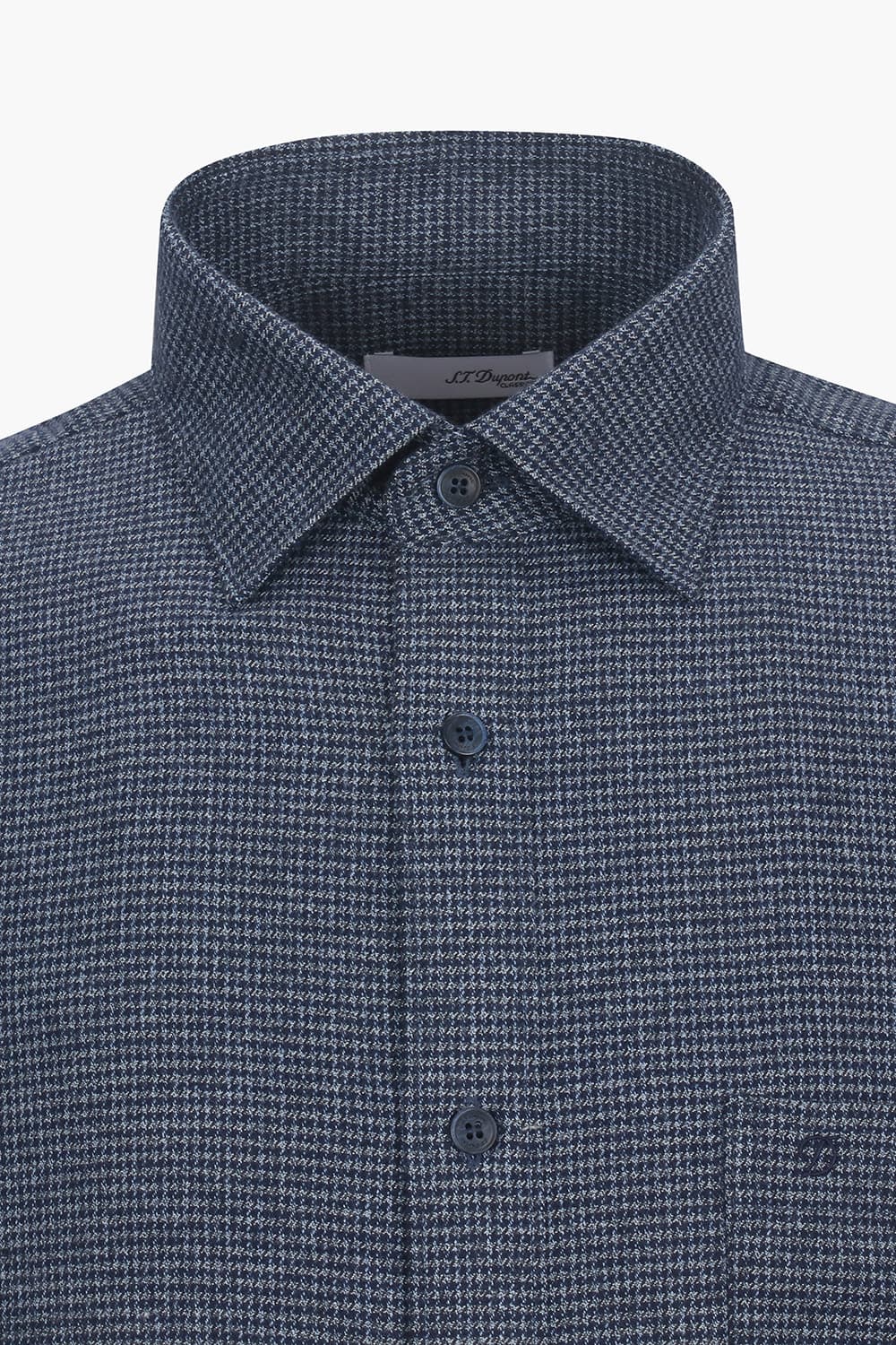 마이크로 하운드투스 체크 기모 732 비즈니스 셔츠 블루 SE2FM12LS732SBU