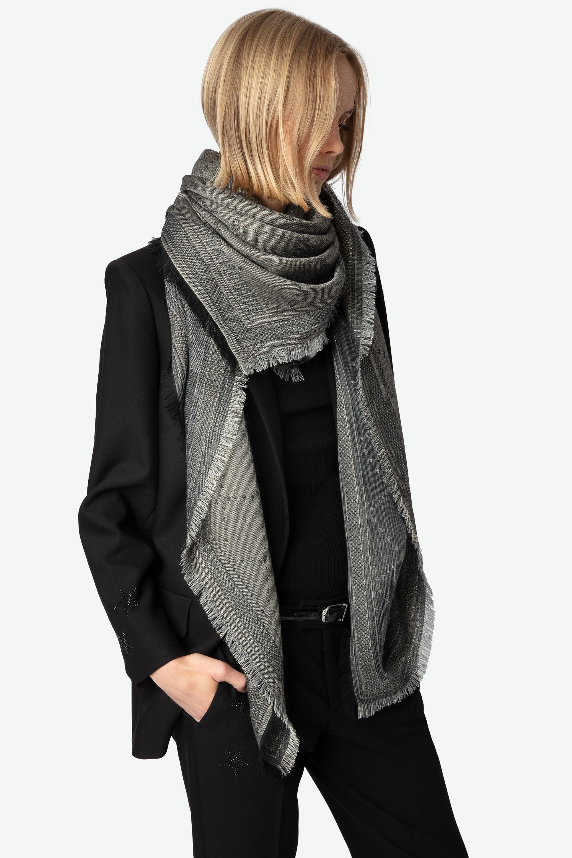 Glenn Monogram Scarf