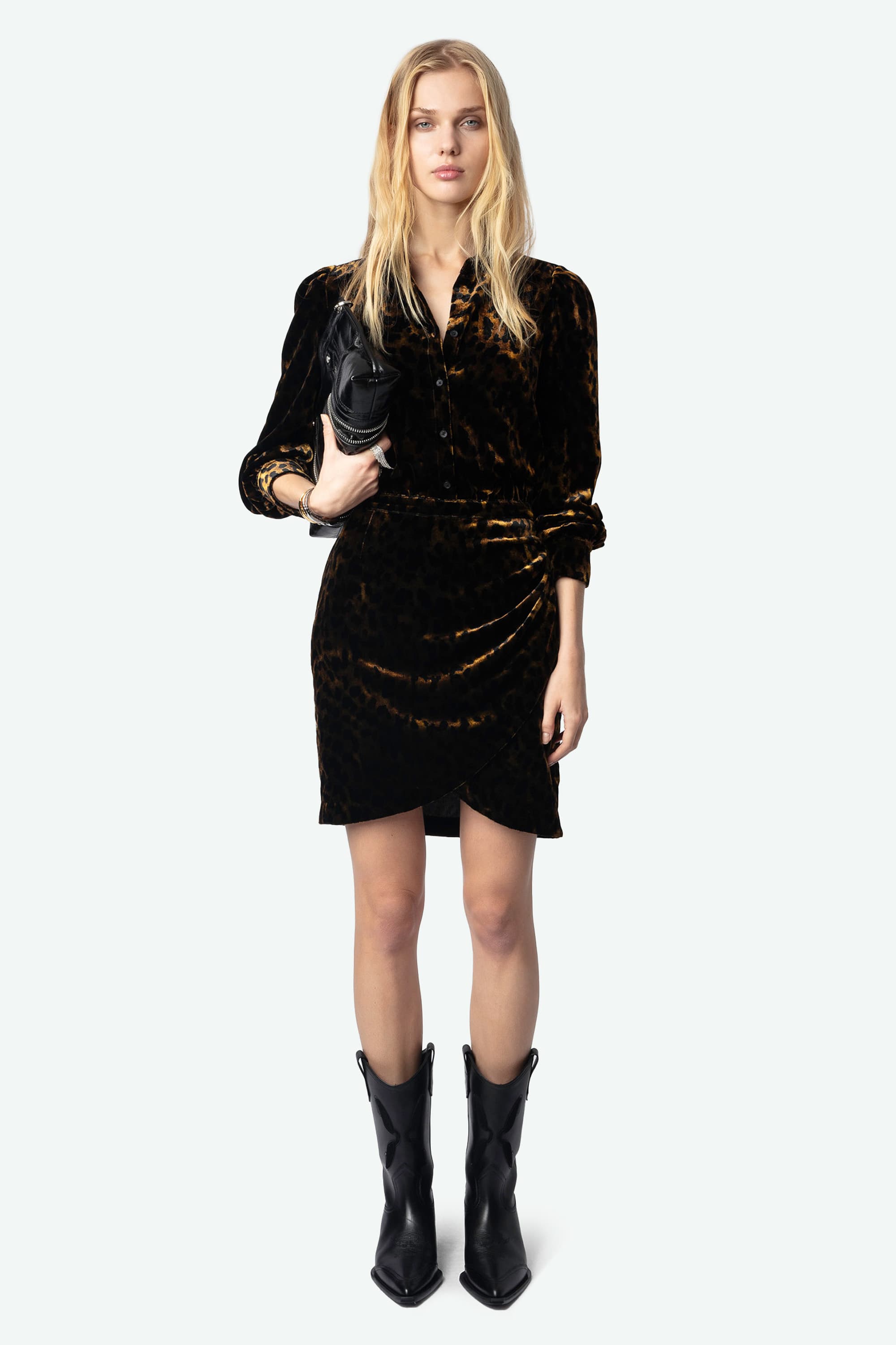 Rulipe Leopard Velvet Dress