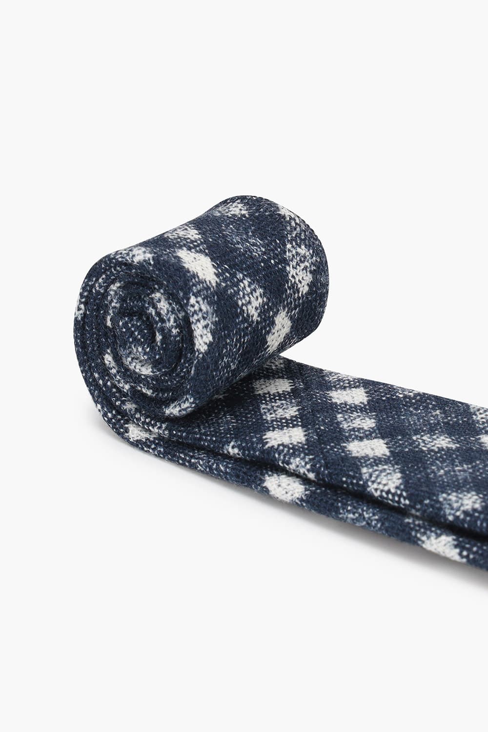 린넨 깅엄 체크 넥타이 02330P713910