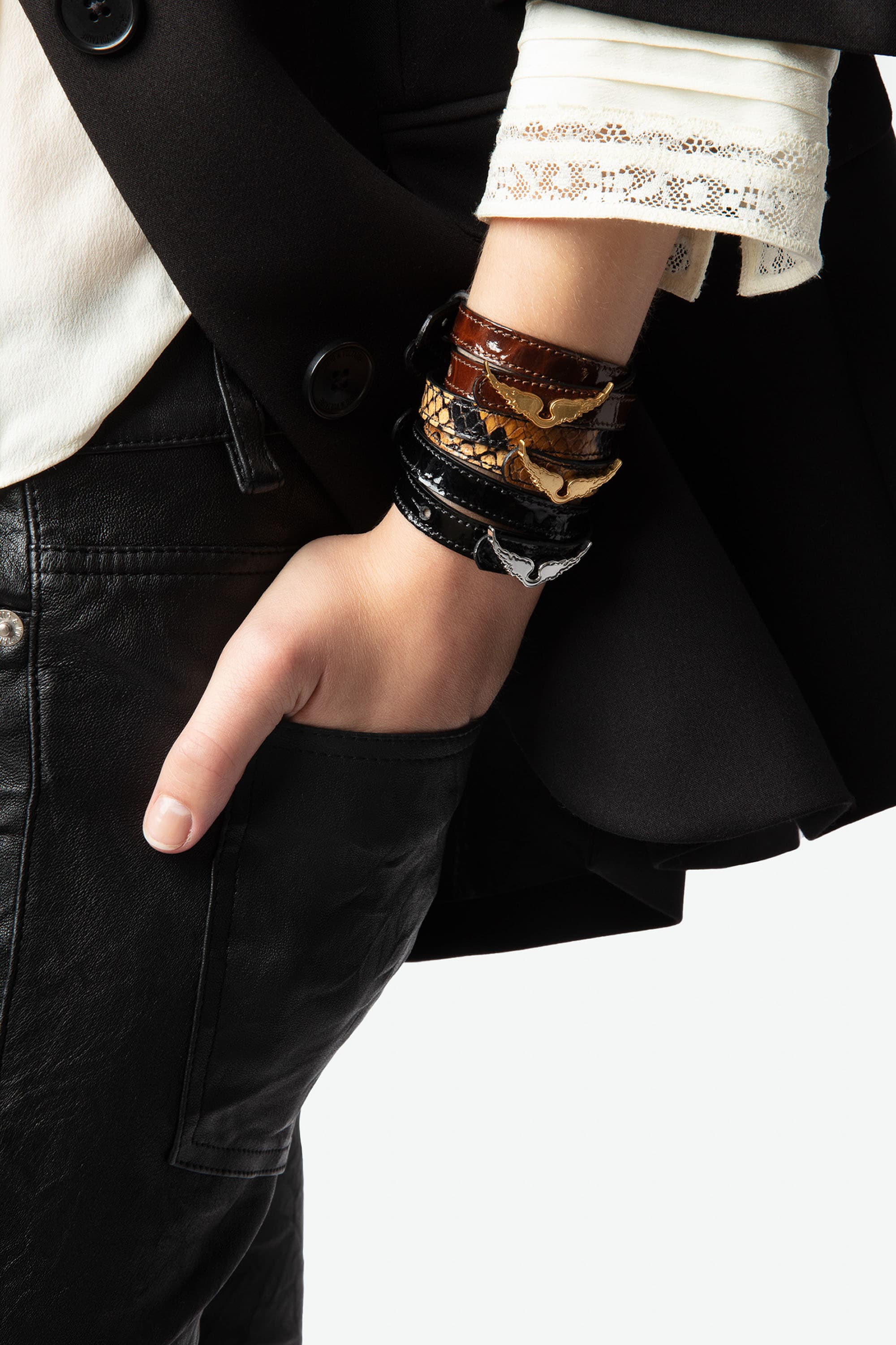 Rock Double Leather Bracelet