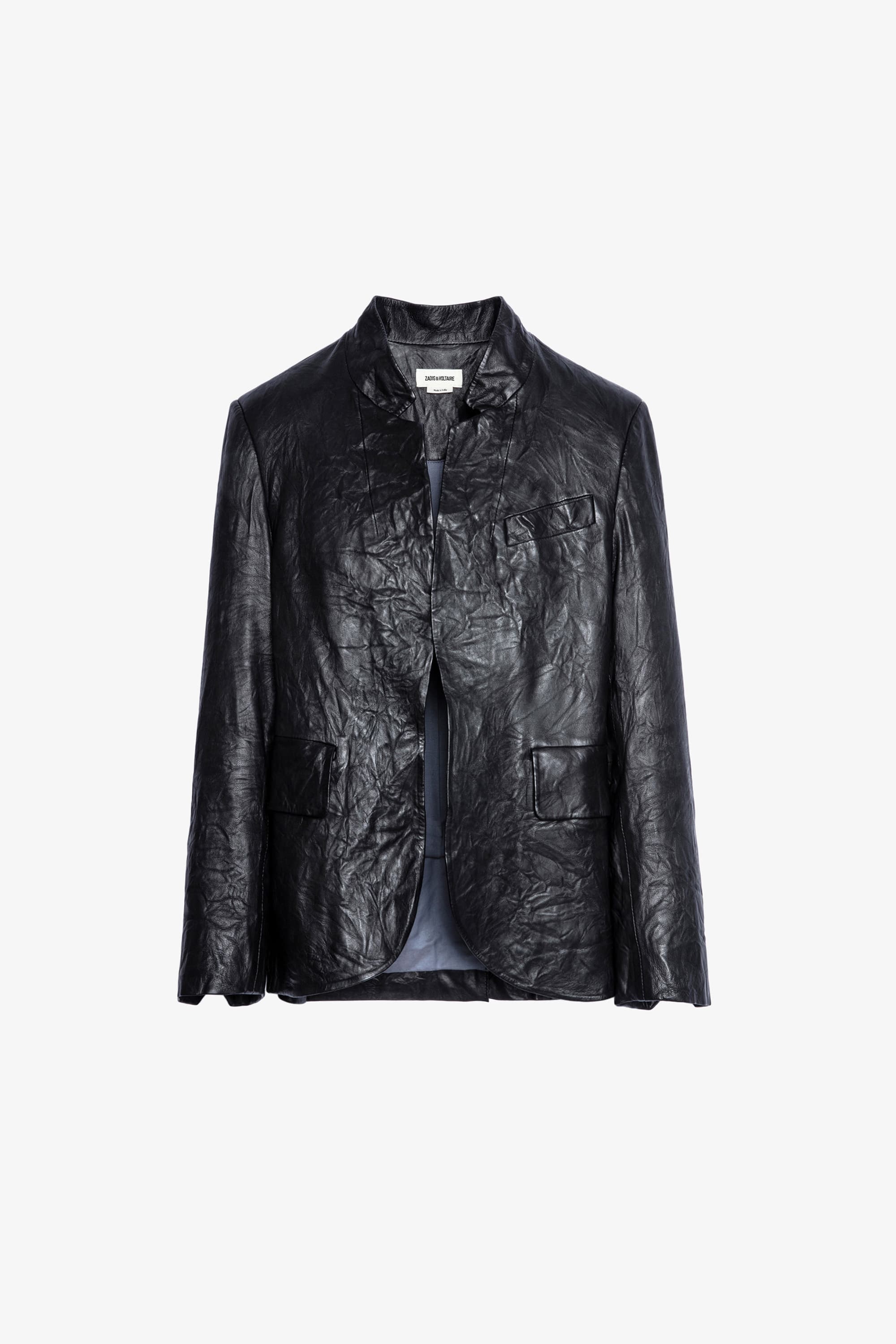 Verys Crinkled Leather Jacket