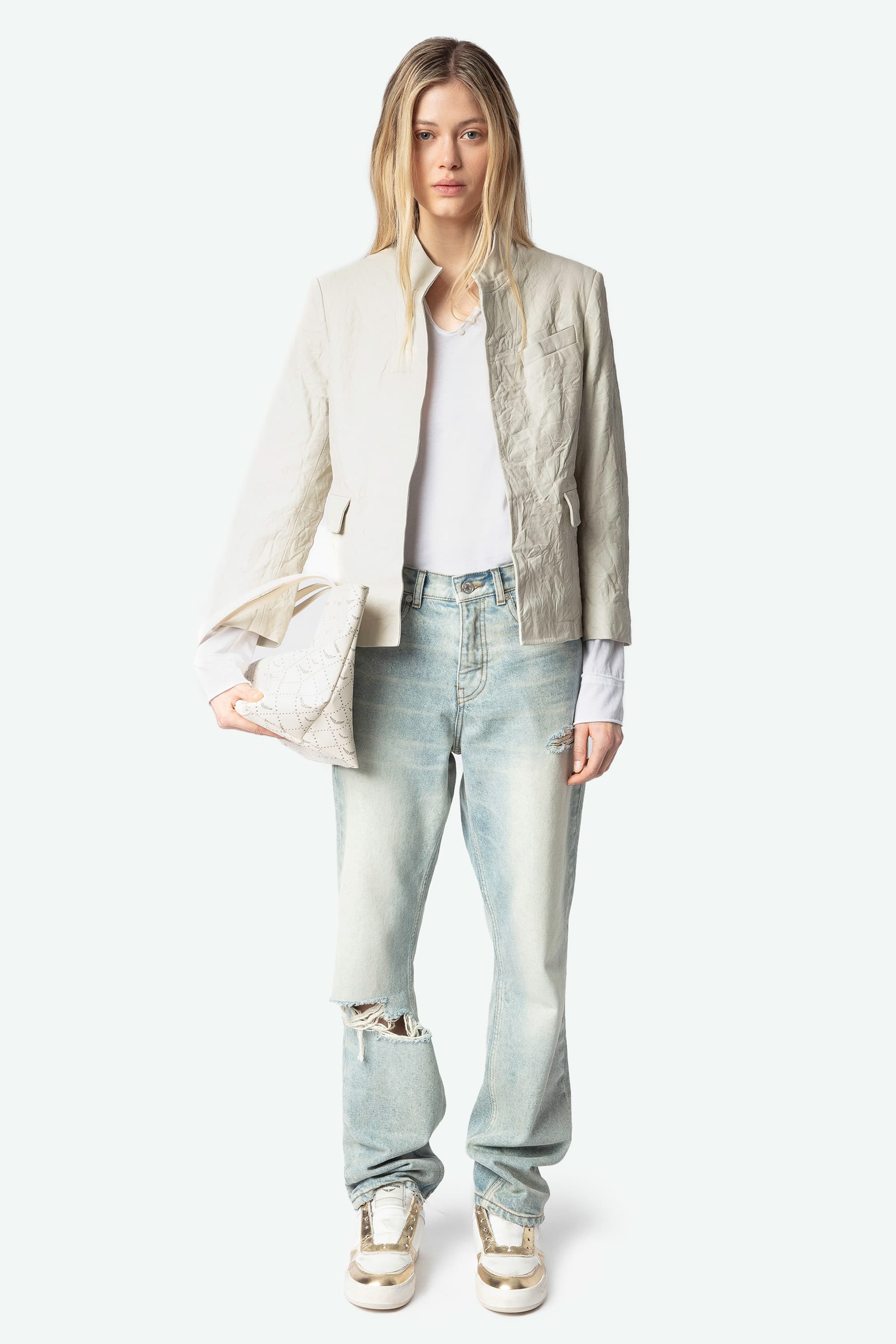 Veryn Crinkled Leather Jacket