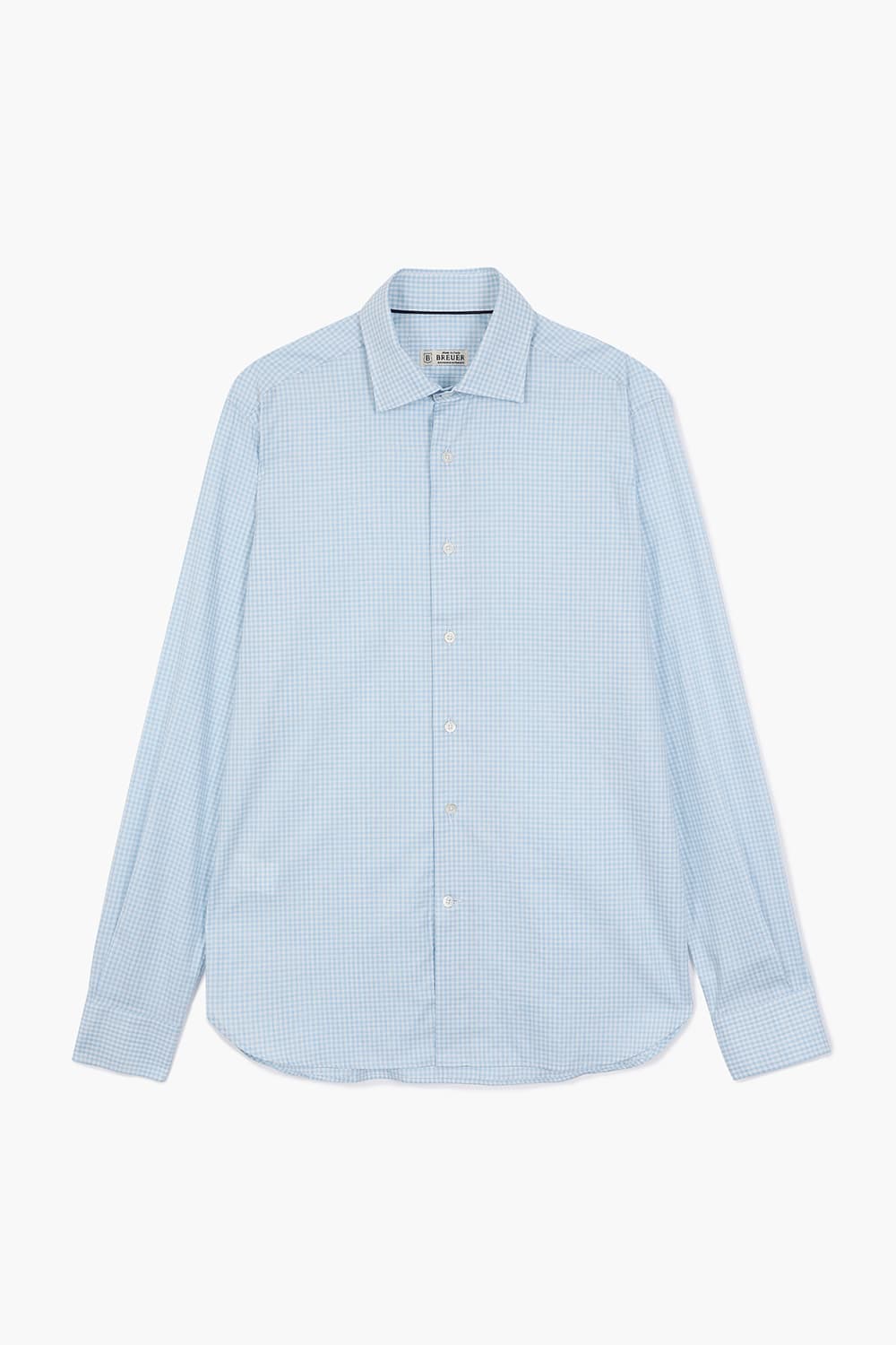 코튼 미디엄 체크 셔츠 스카이 블루 RE5SMBASH307R62