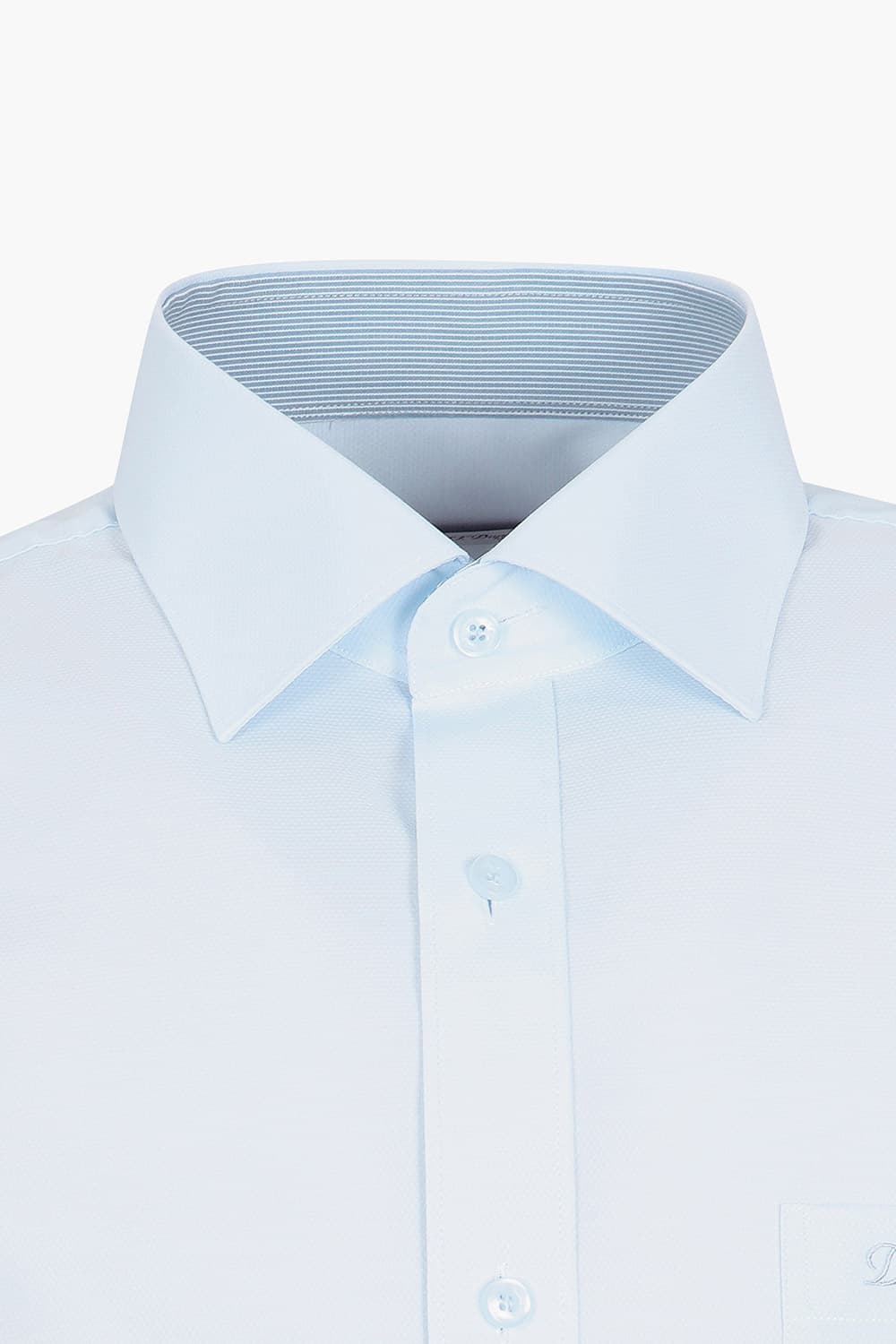 텐셀 배색 트리콜로르바 자수 109 비즈니스 셔츠 블루 SE5SM11LS109SBU